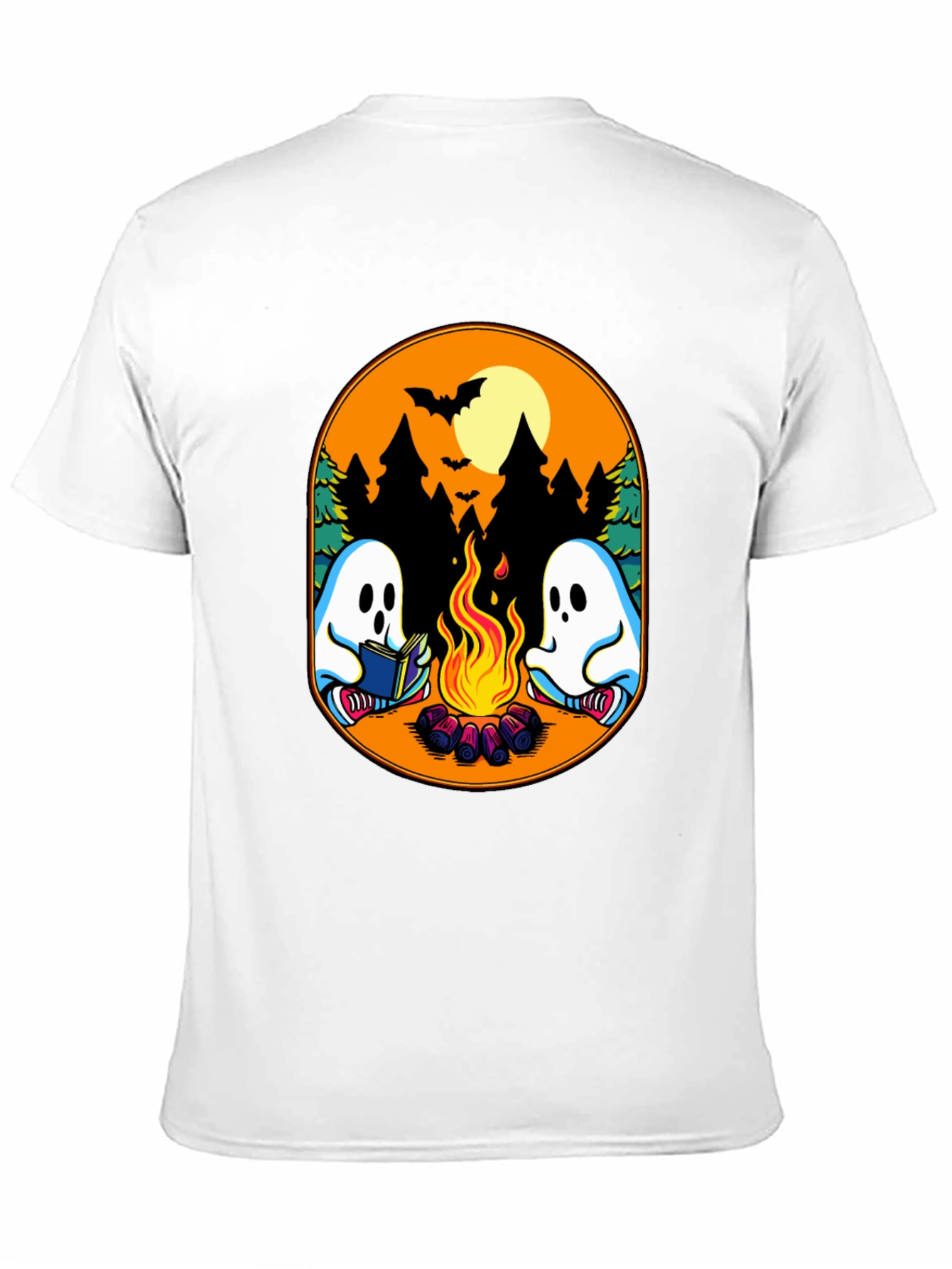 Campfire Ghost Graphic T-Shirt - Spooky Season