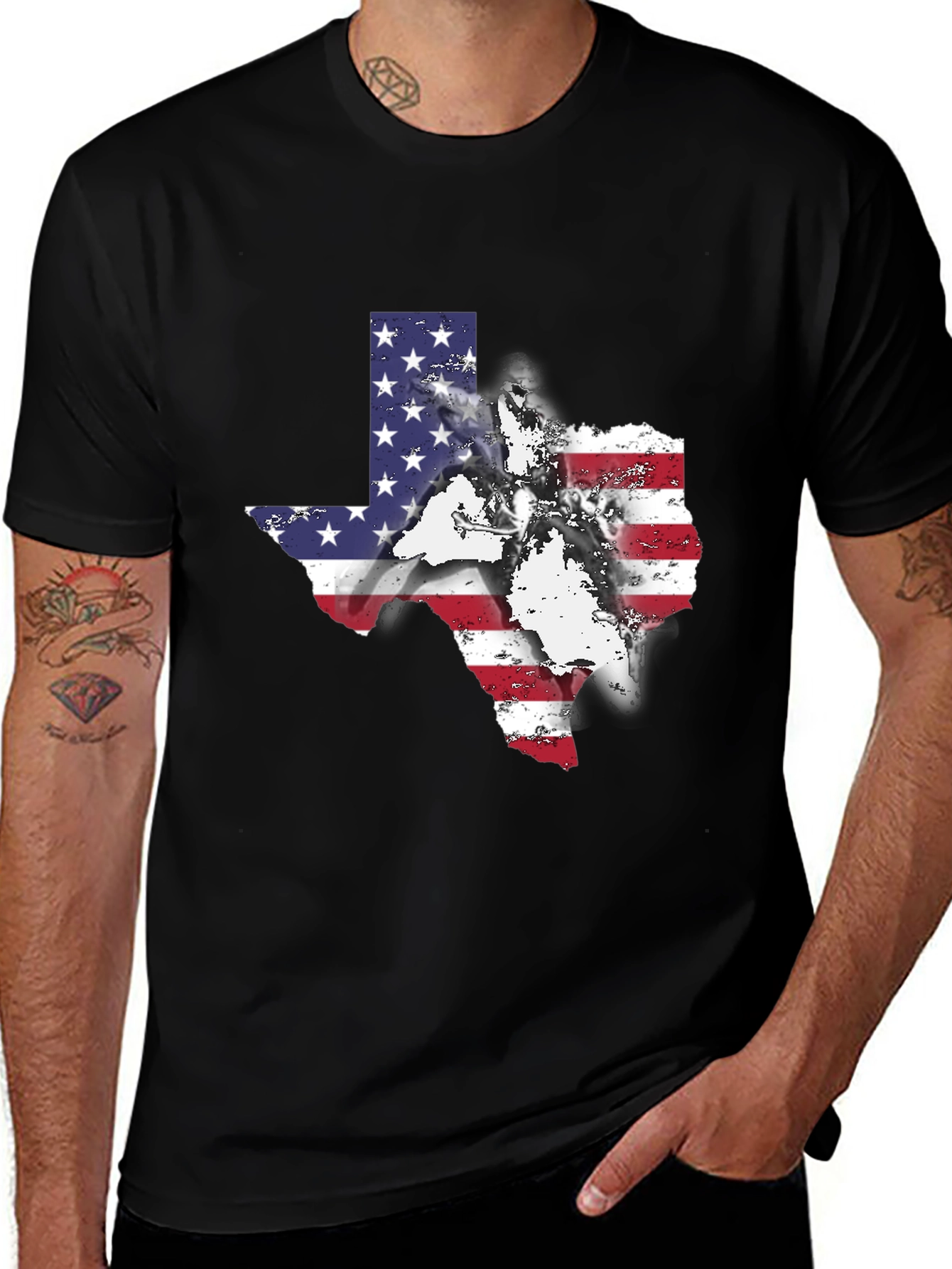 Texas Flag Graphic Tee - Patriotic Style