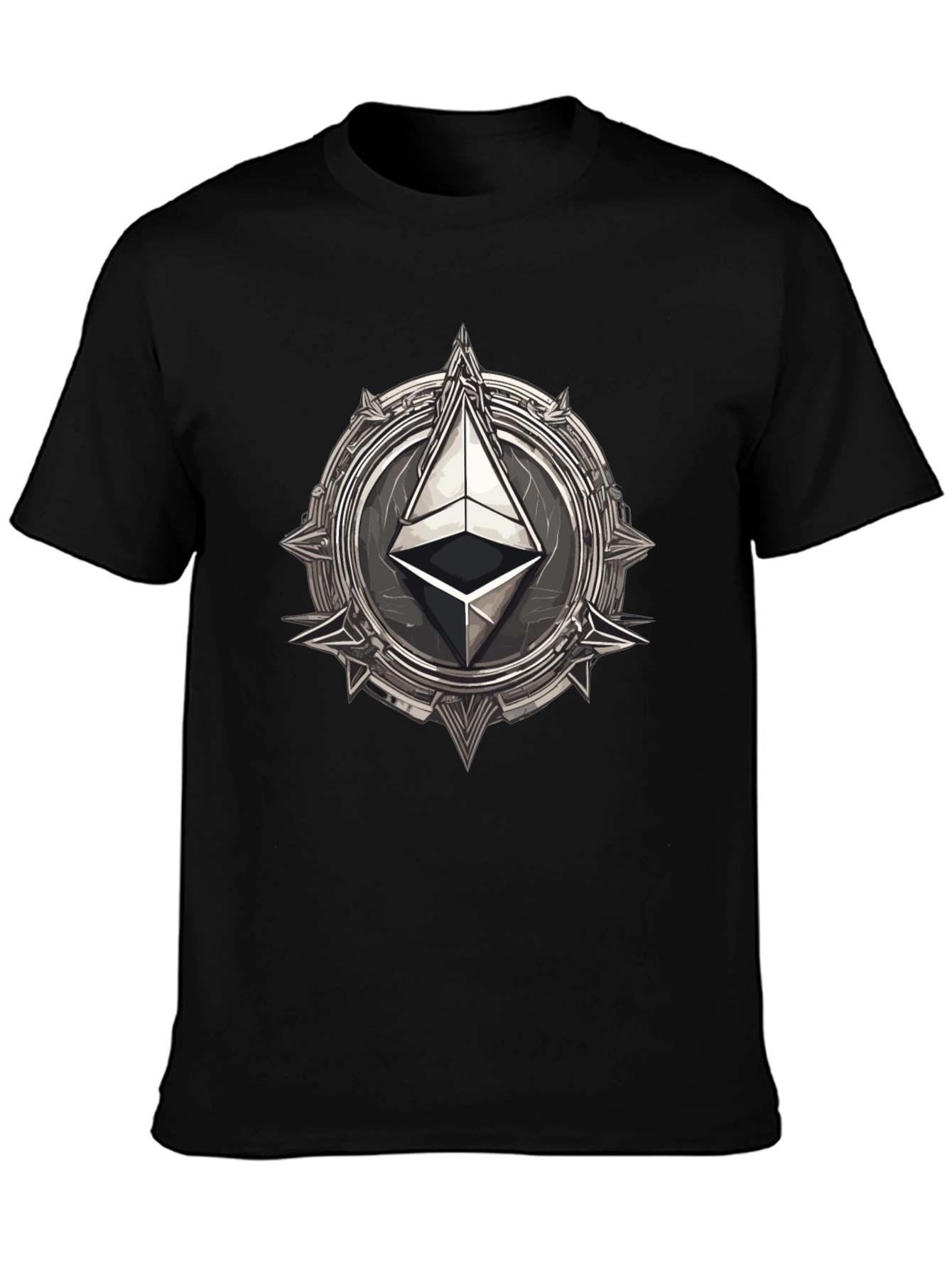 Ethereum Emblem Black T-Shirt