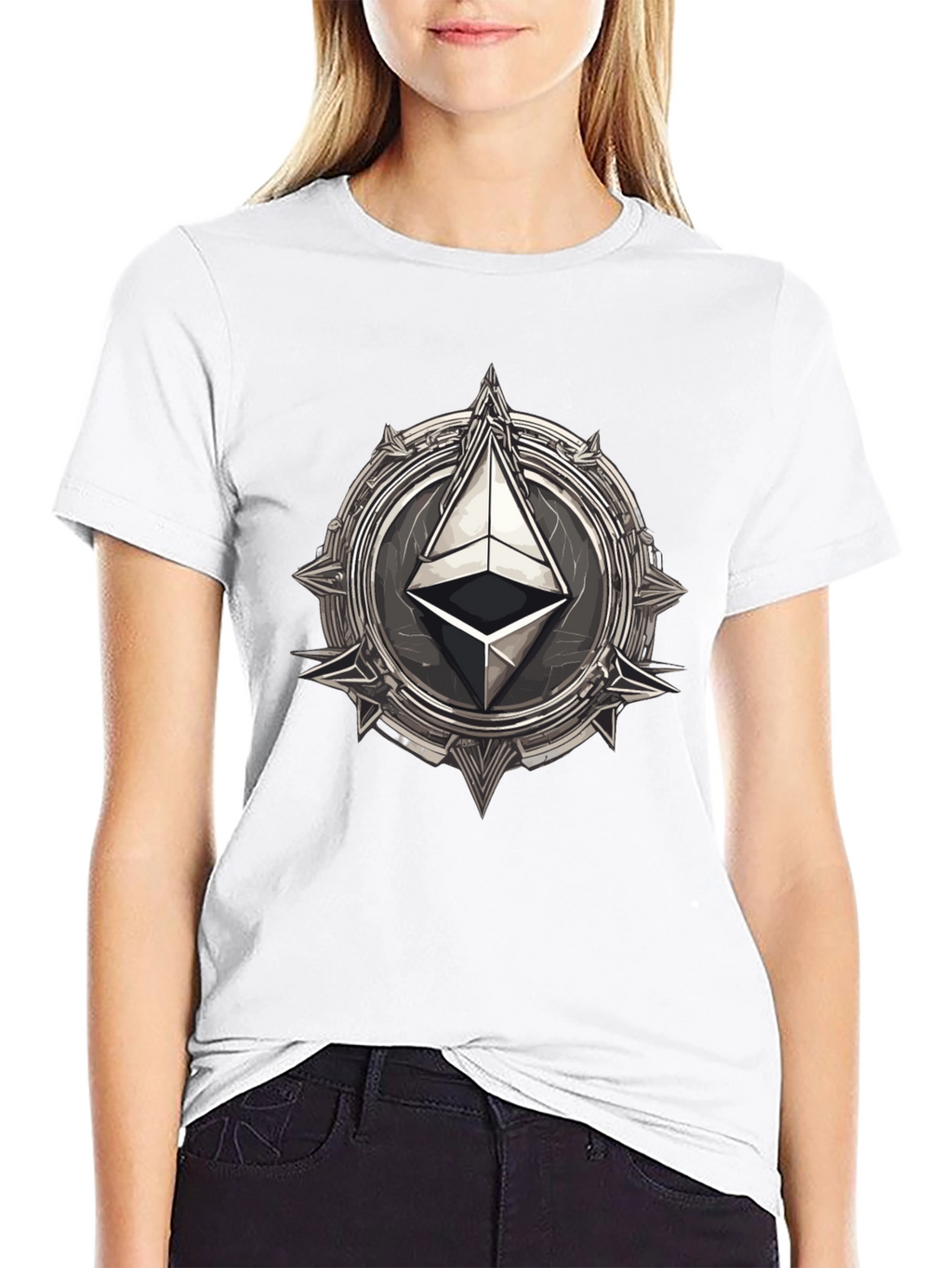 Ethereum Emblem Black T-Shirt