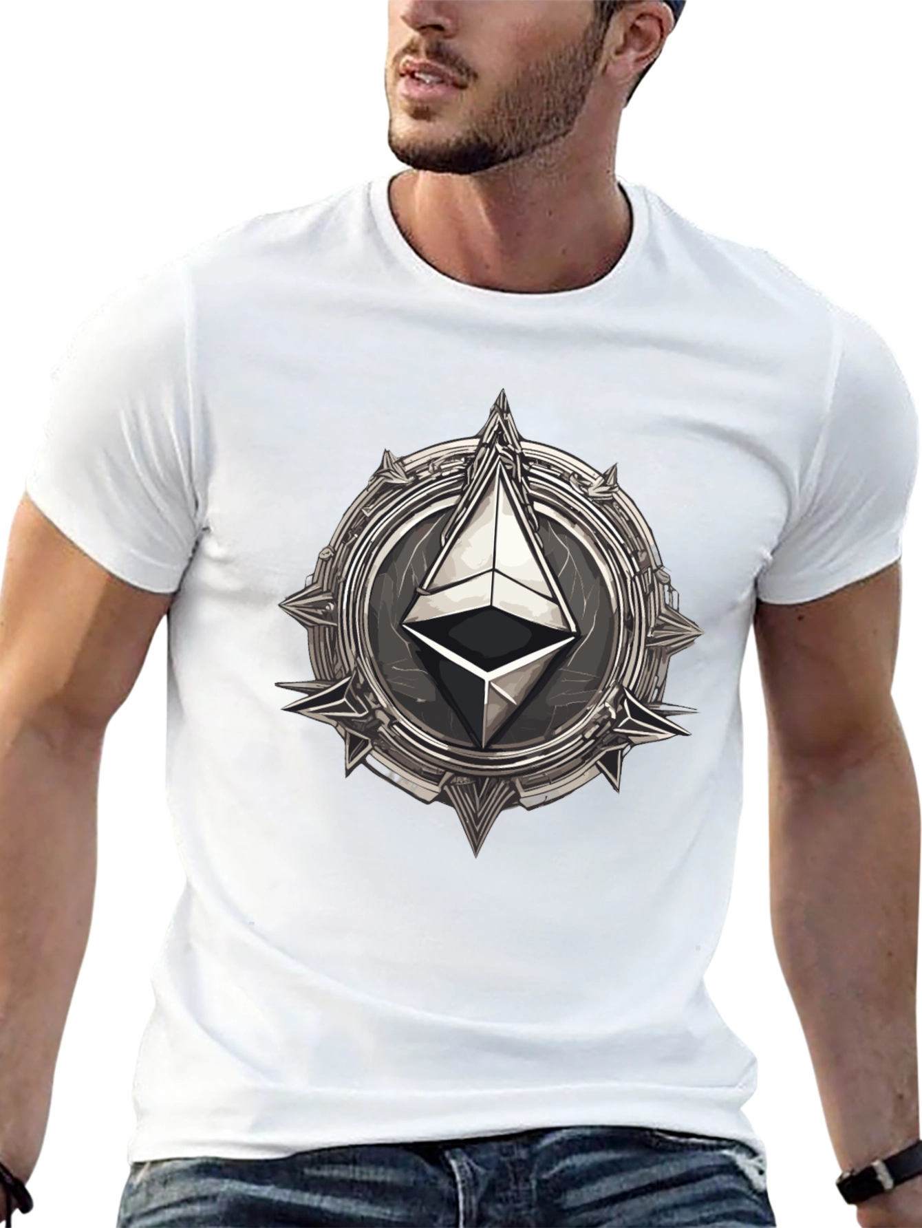 Ethereum Emblem Black T-Shirt