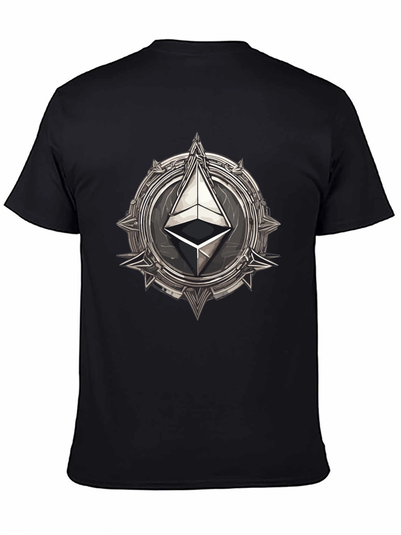Ethereum Emblem Black T-Shirt
