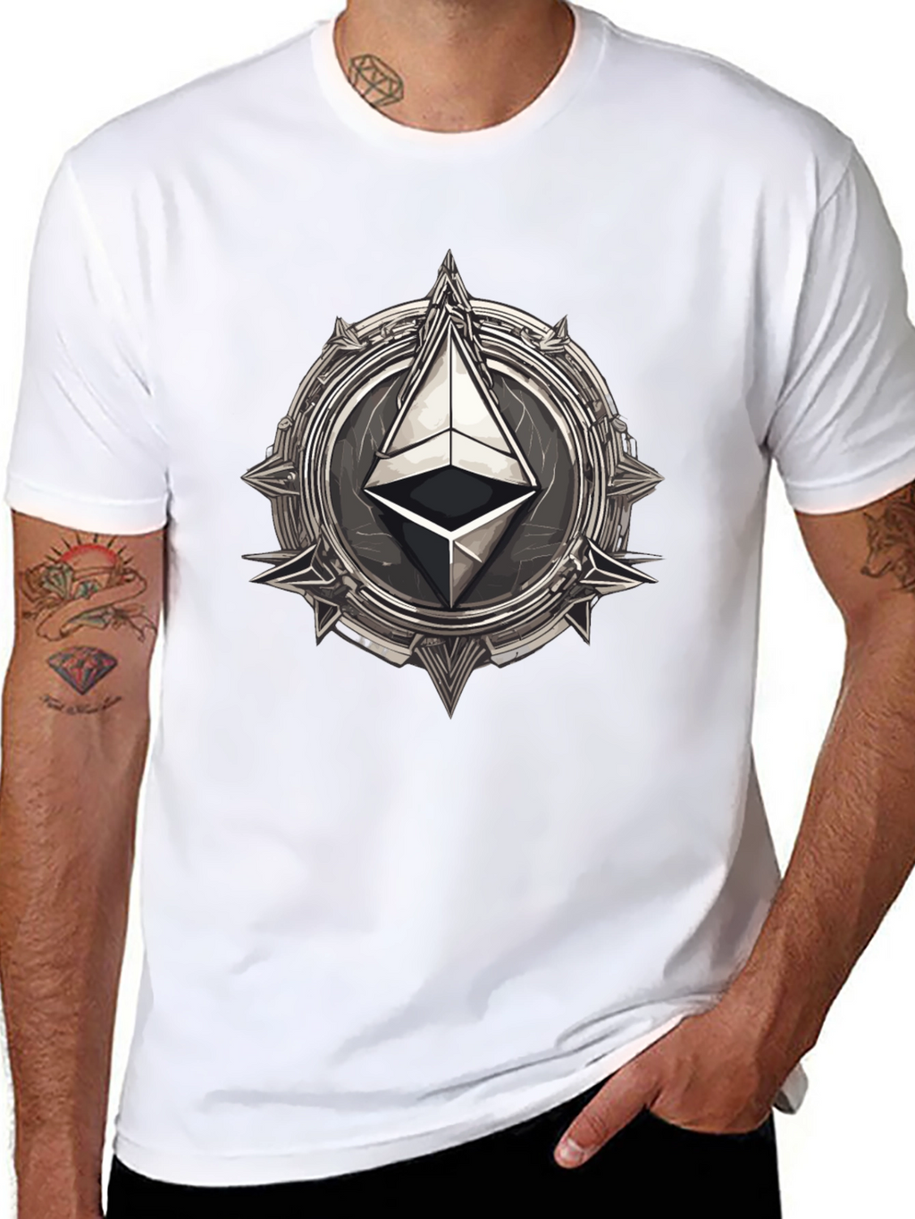 Ethereum Emblem Black T-Shirt