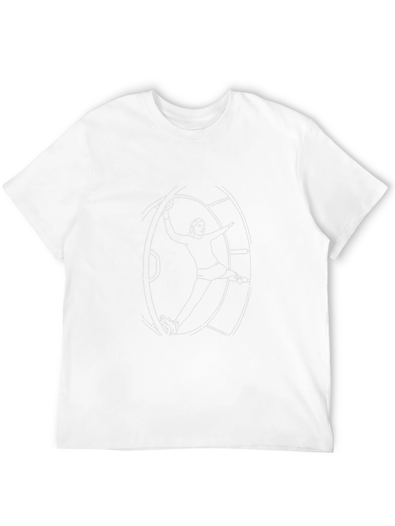 Black T-Shirt with Figure Skating Design