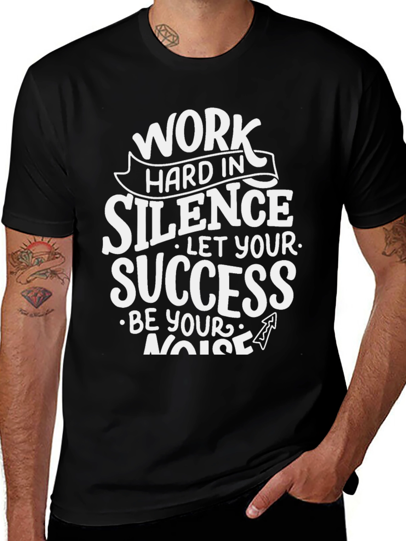 Work Hard in Silence Graphic T-Shirt