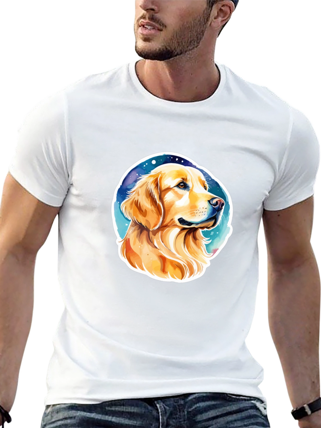Golden Retriever Graphic Tee - Stylish Dog Lover Shirt