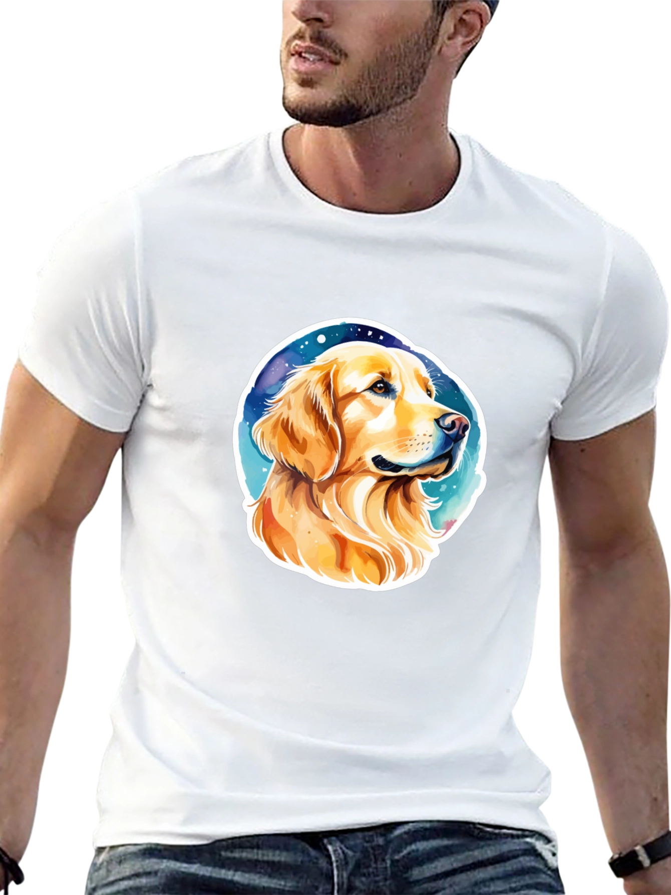 Golden Retriever Graphic Tee - Stylish Dog Lover Shirt