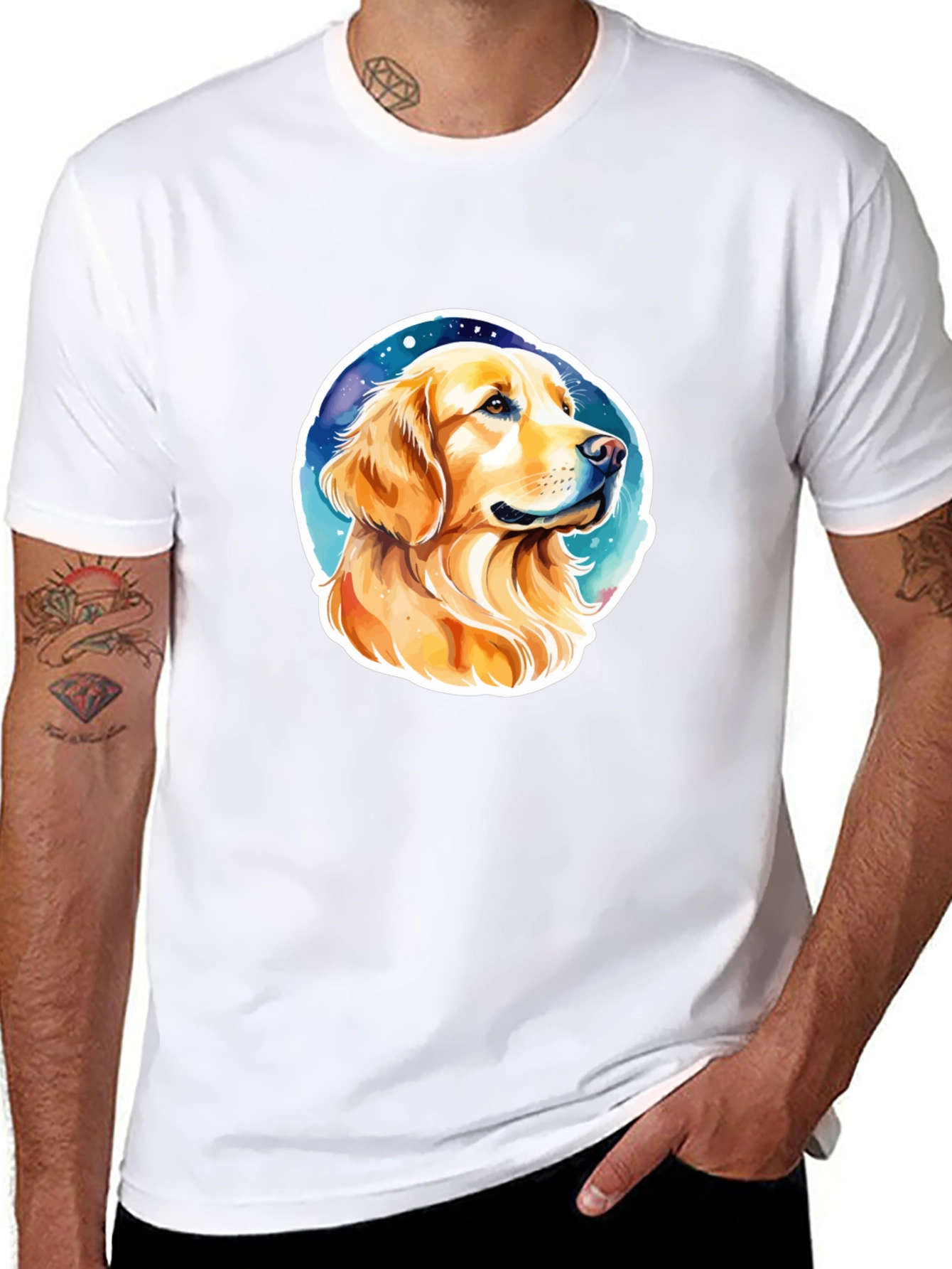 Golden Retriever Graphic Tee - Stylish Dog Lover Shirt