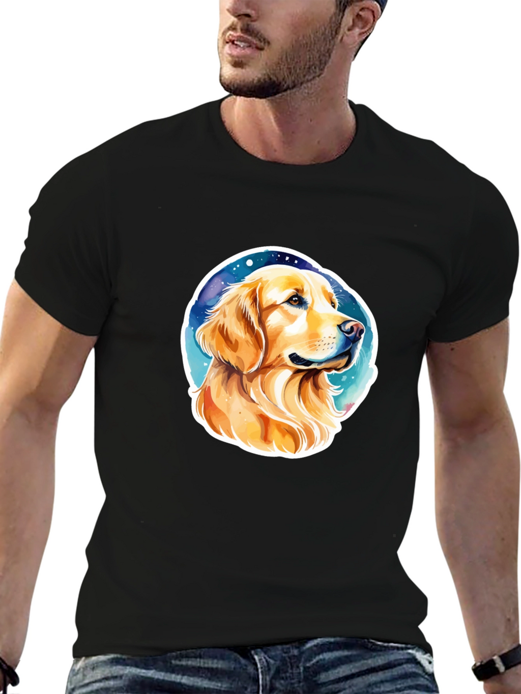 Golden Retriever Graphic Tee - Stylish Dog Lover Shirt