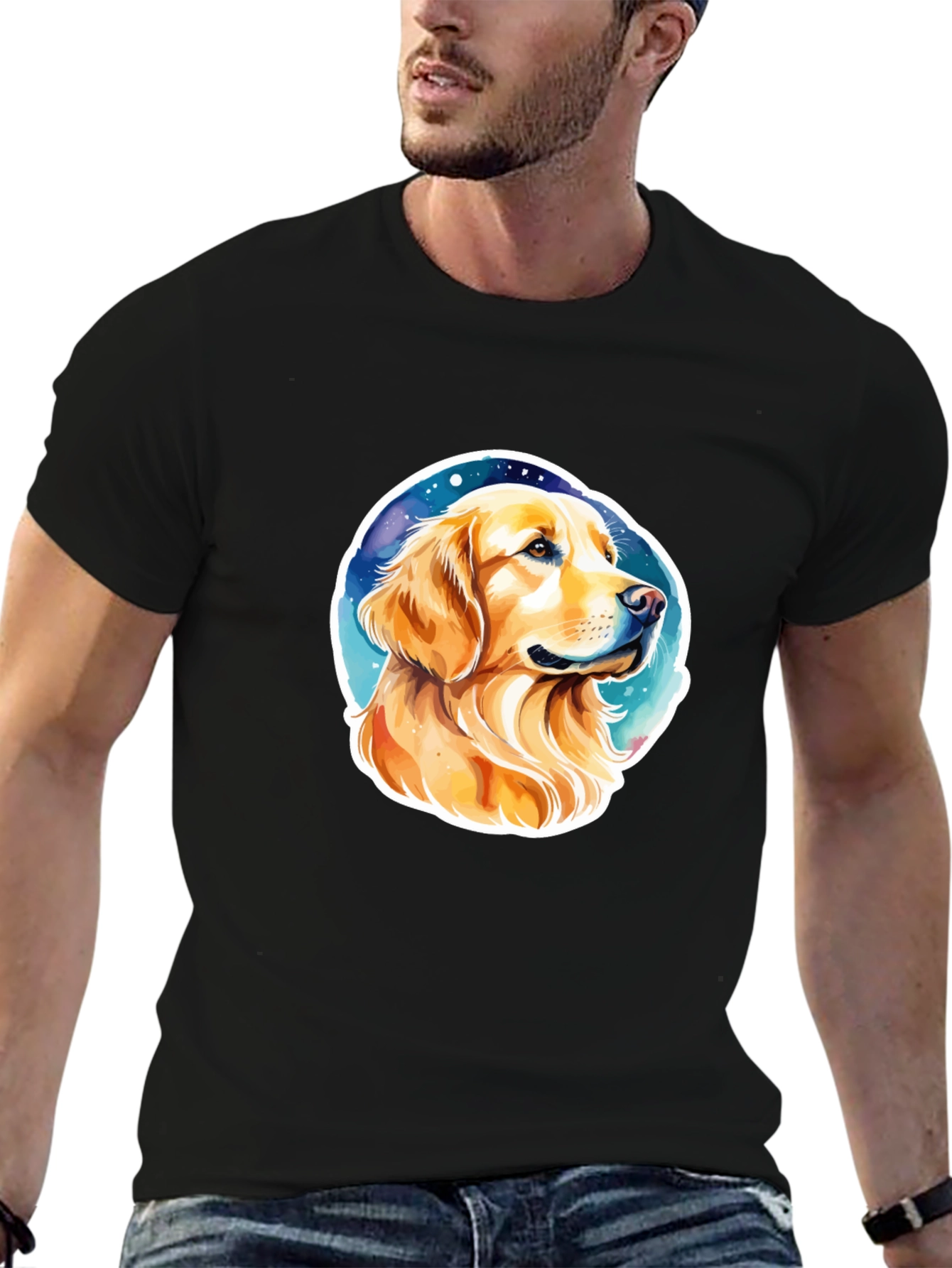 Golden Retriever Graphic Tee - Stylish Dog Lover Shirt