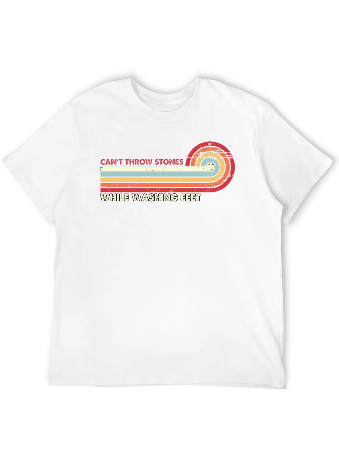 Retro Cant Throw Stones Graphic Tee