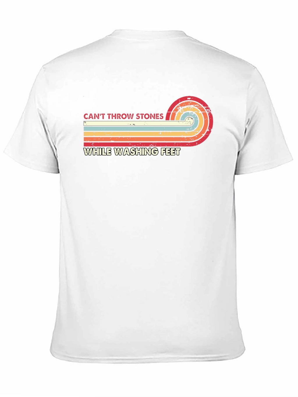 Retro Cant Throw Stones Graphic Tee