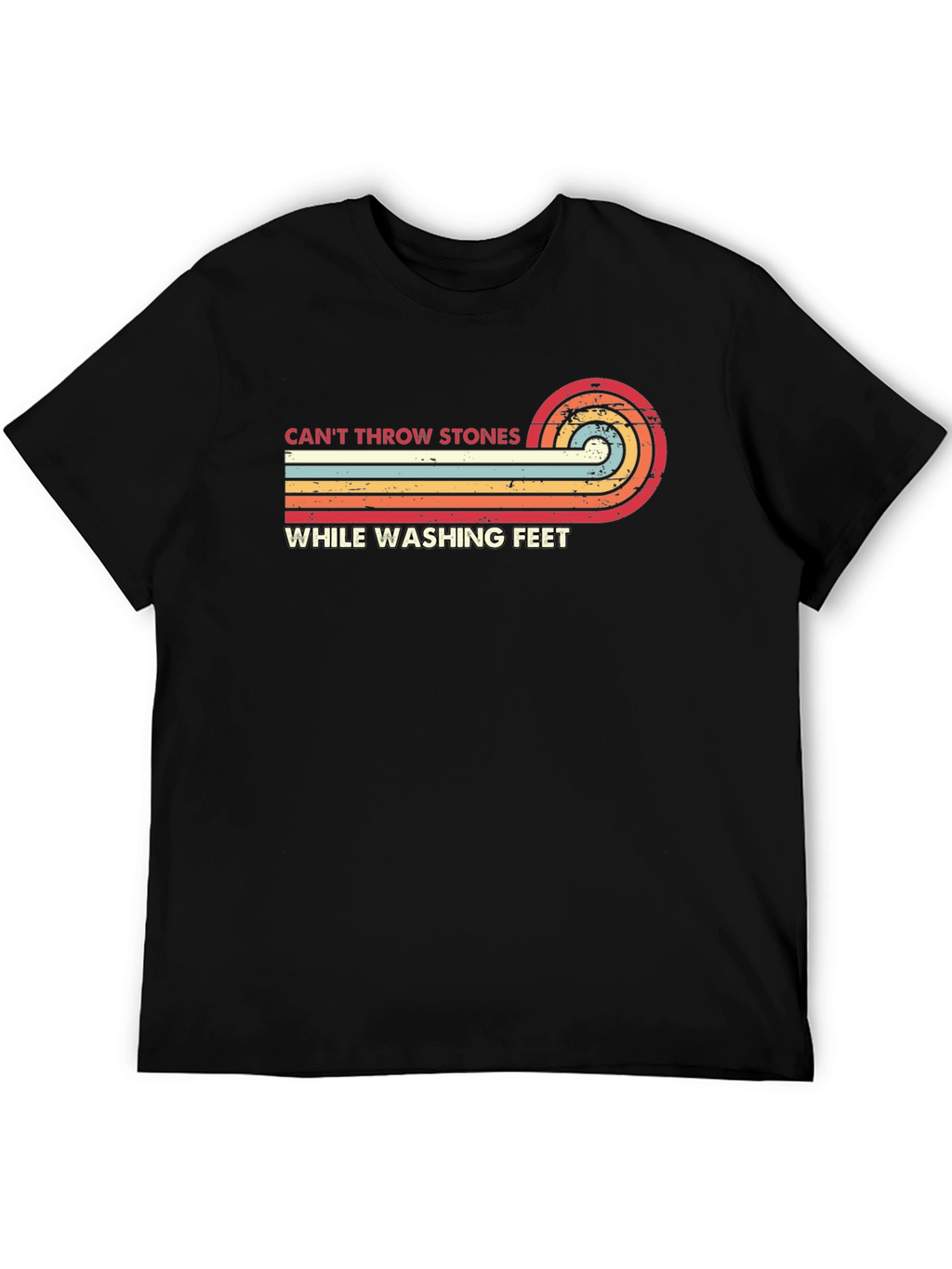 Retro Cant Throw Stones Graphic Tee