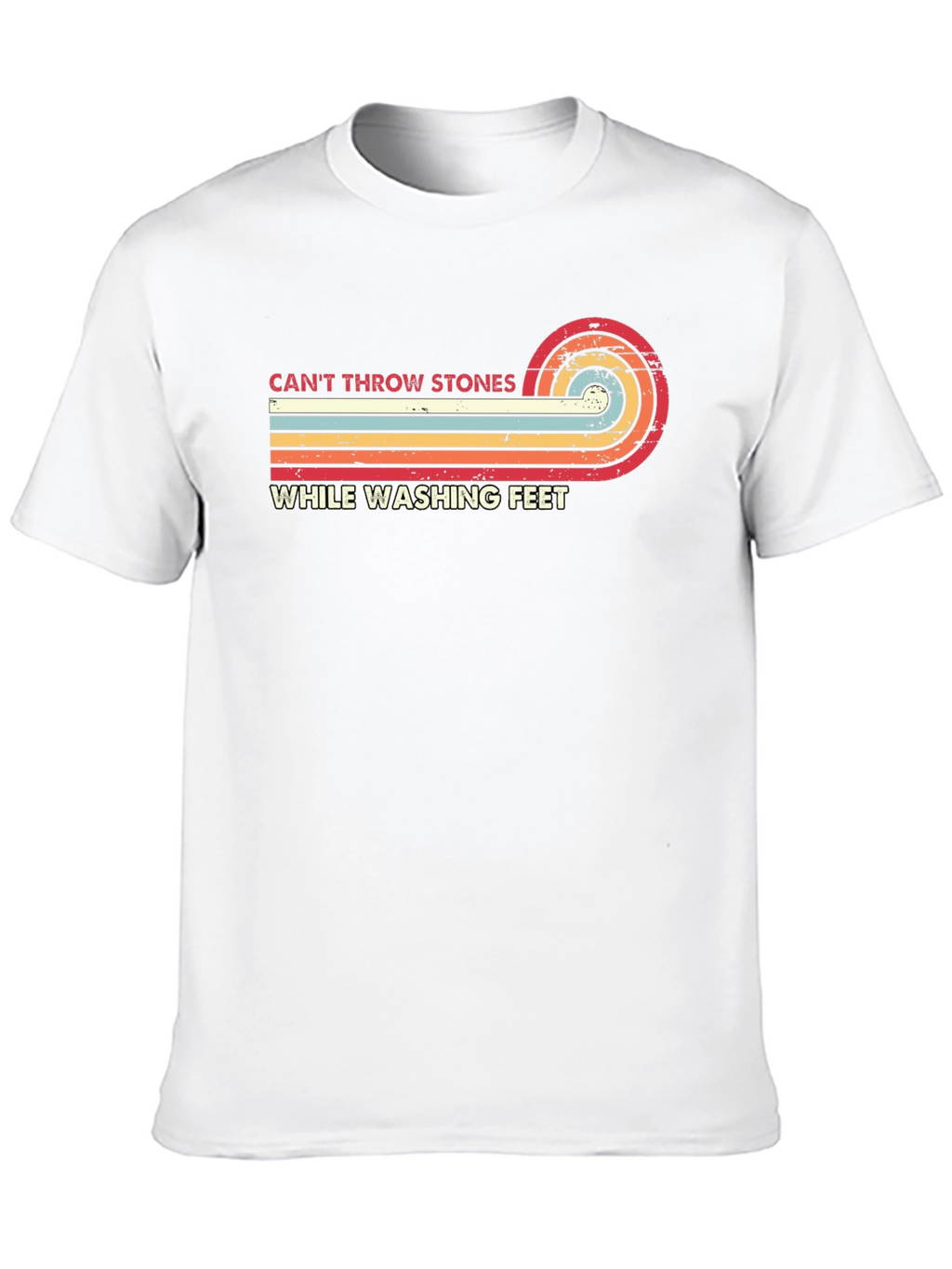 Retro Cant Throw Stones Graphic Tee