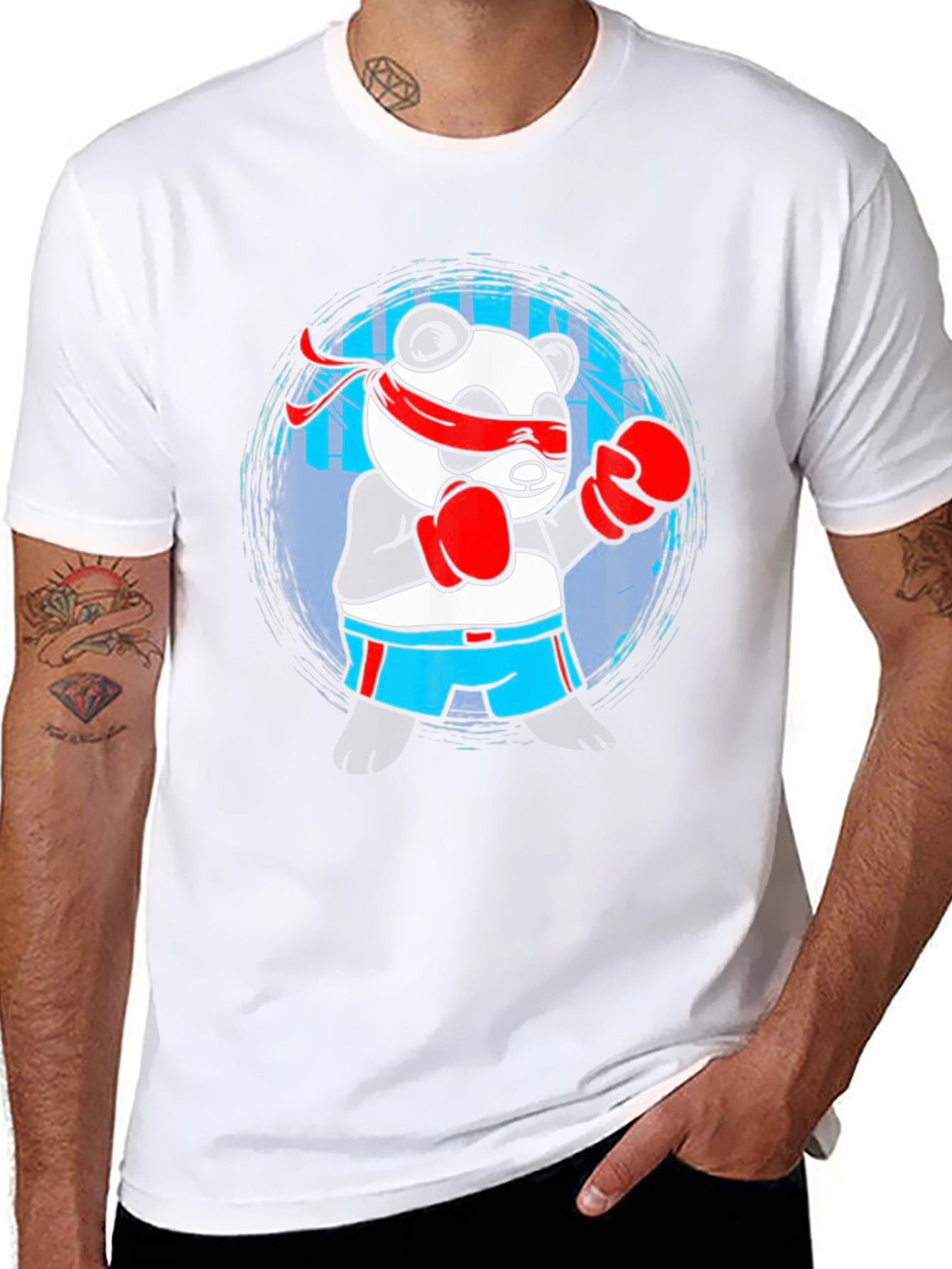 Panda Boxer Graphic T-Shirt