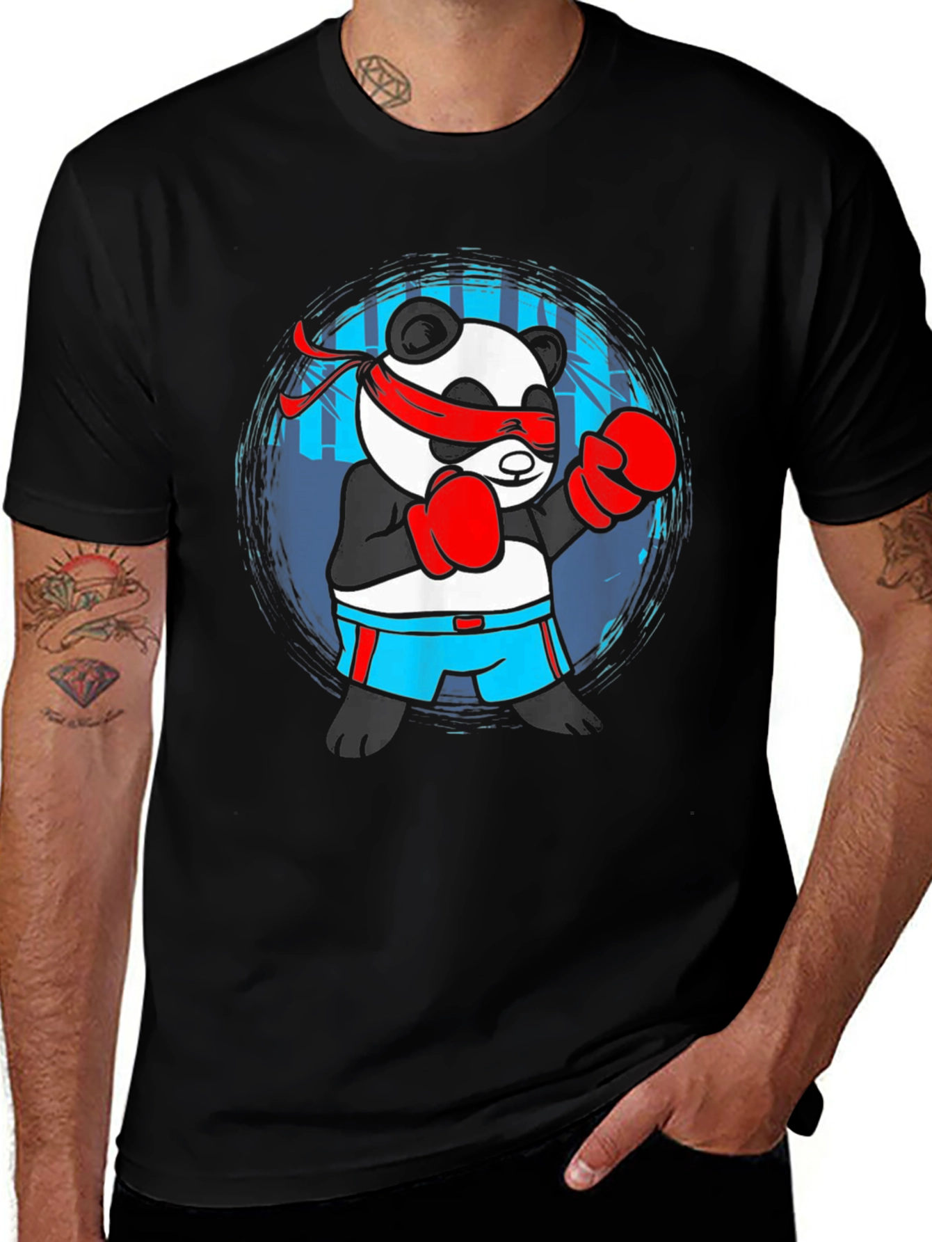 Panda Boxer Graphic T-Shirt