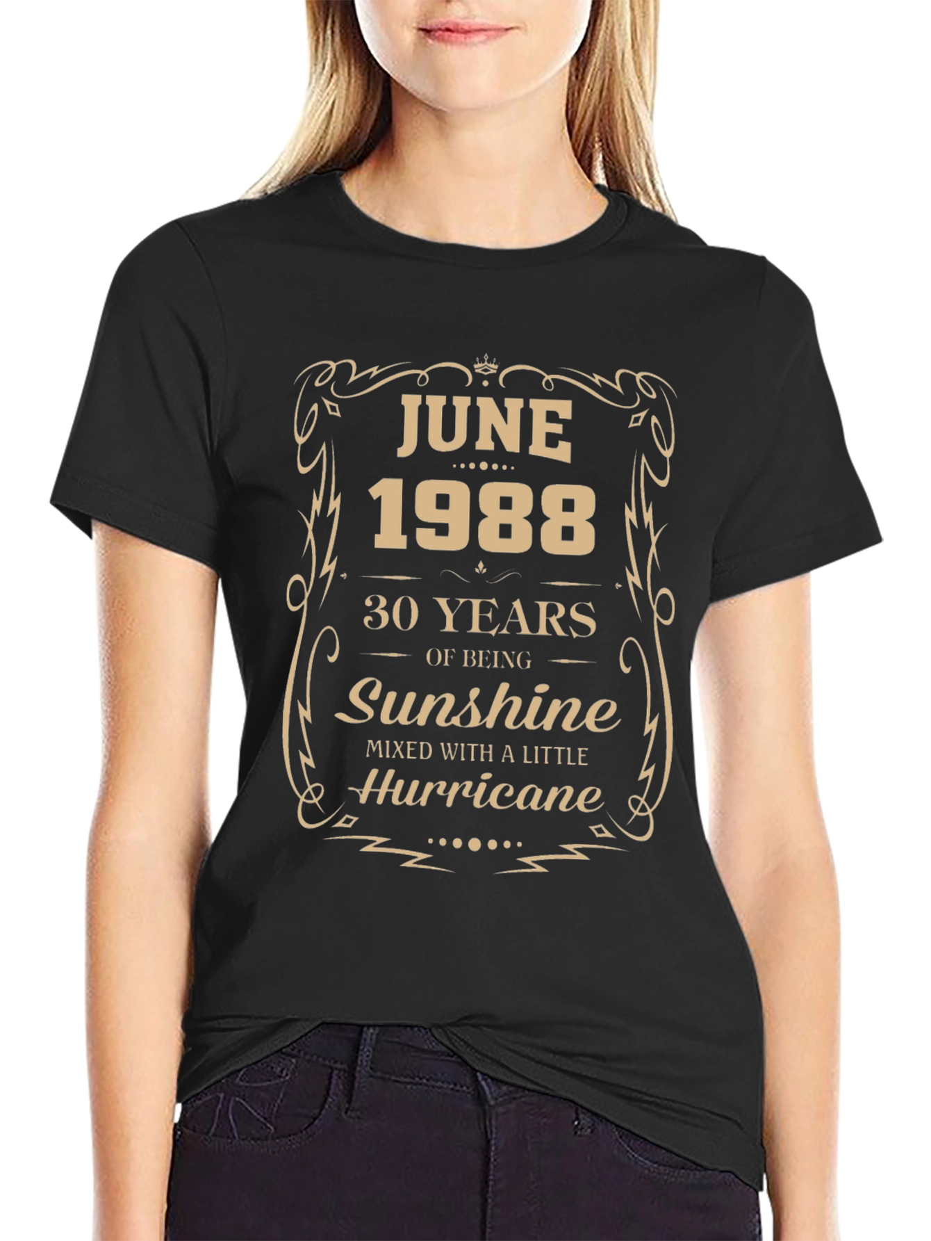 June 1988 Birthday T-Shirt: 30 Years of Sunshine & Hurricane