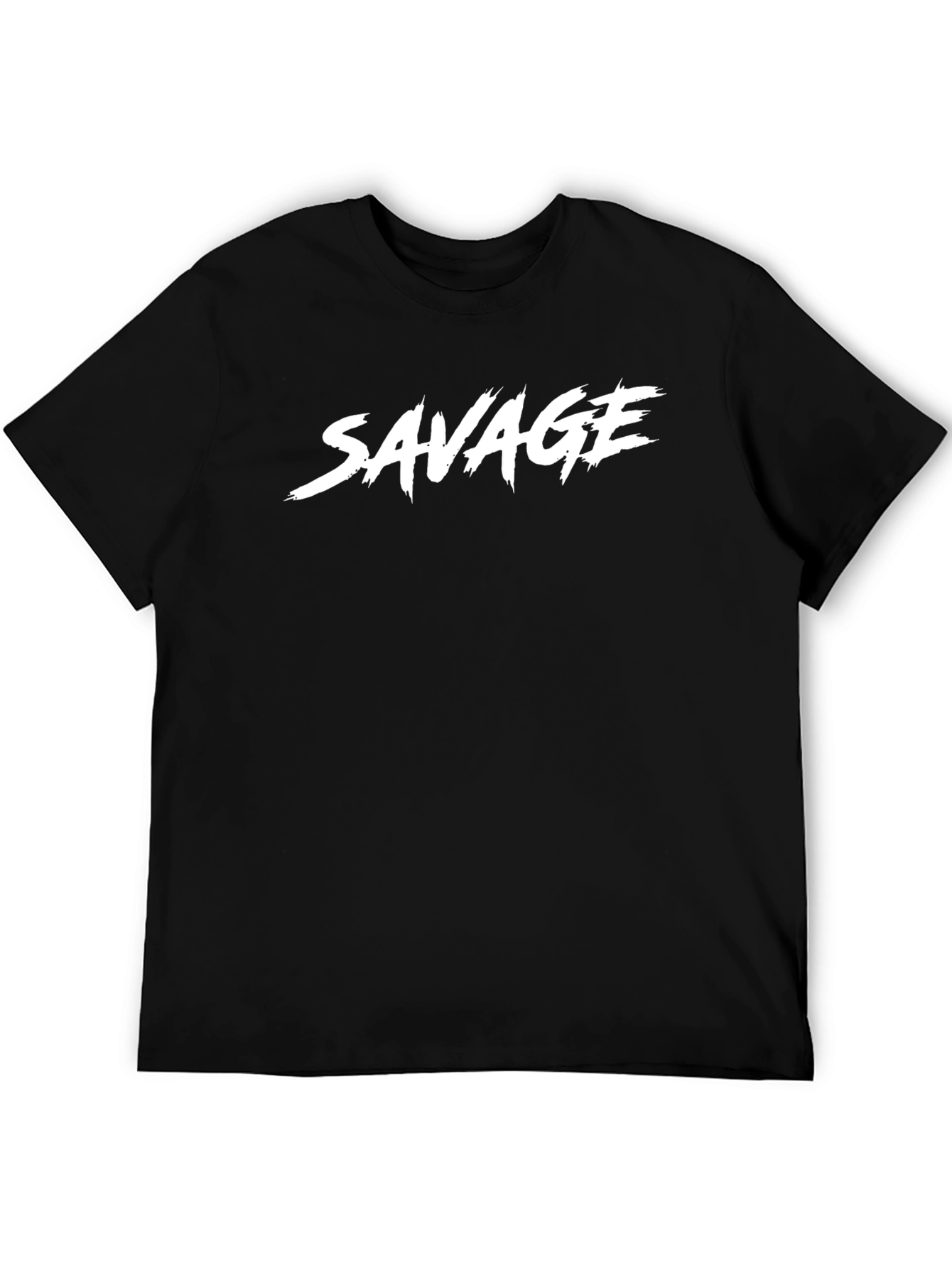 Savage Graphic Print Black Crew Neck T-Shirt