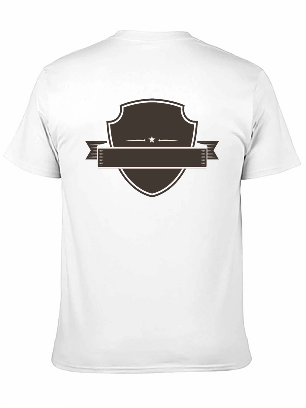 Classic Black Tee with Customizable Shield Design