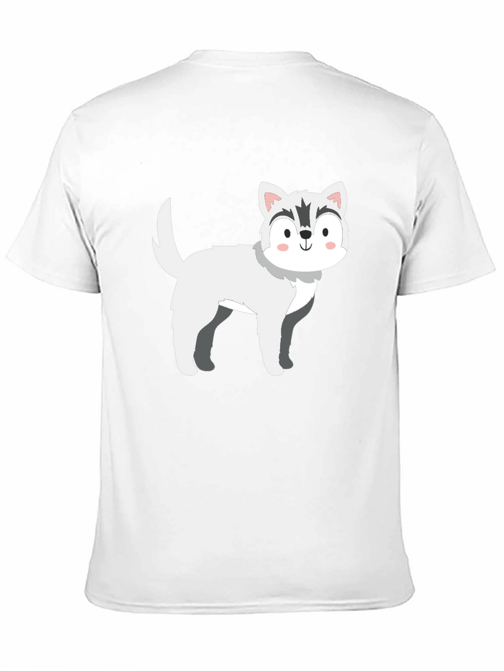 Cute Cartoon Husky Dog Graphic T-Shirt