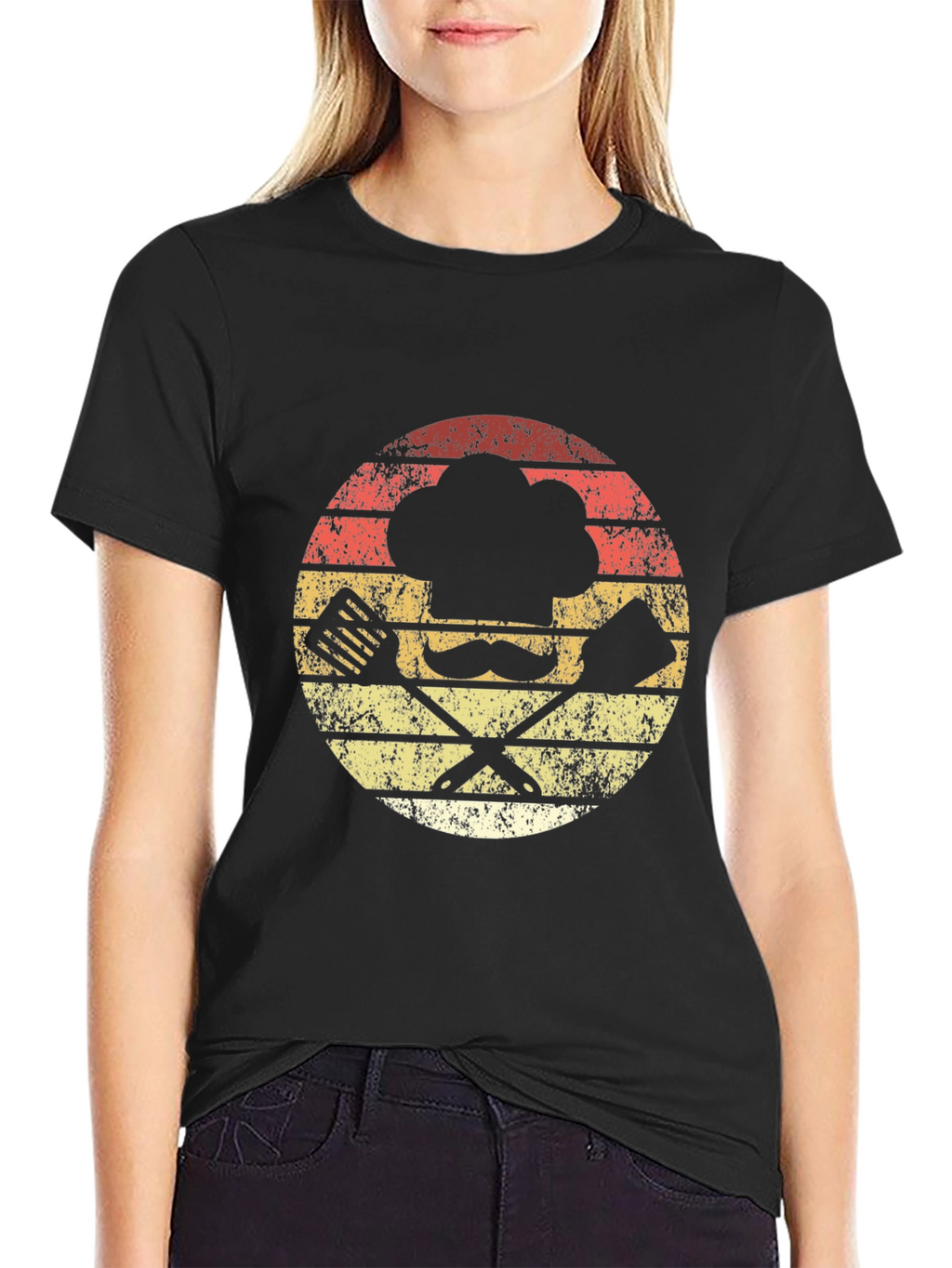 Retro Chef Hat & Tools Graphic T-Shirt