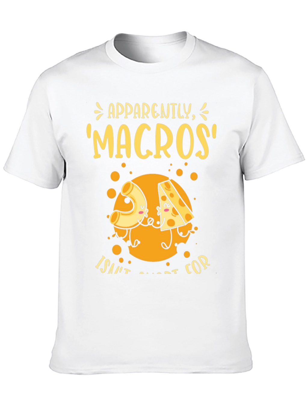 Funny Macros Pasta and Cheese Graphic T-Shirt