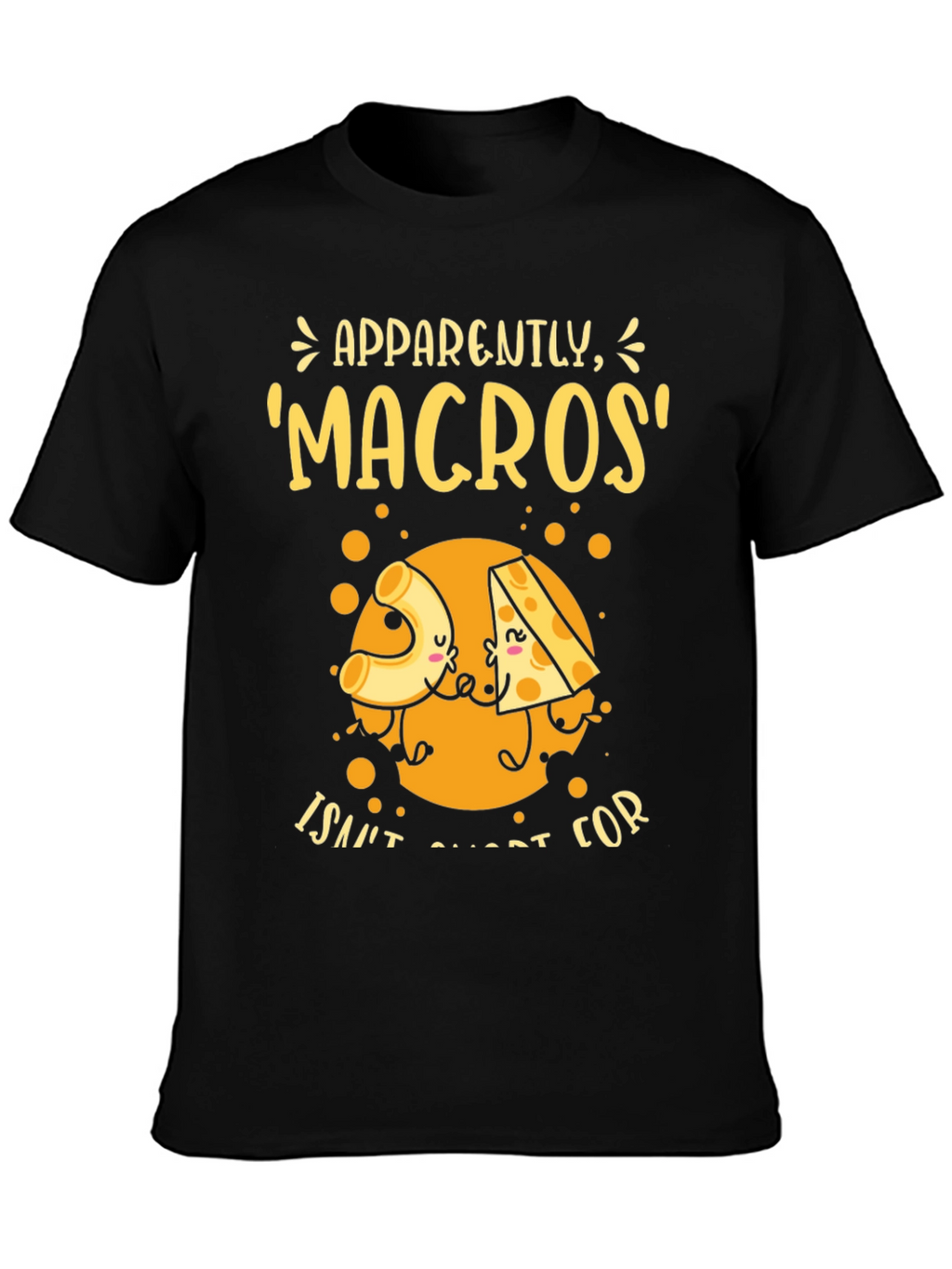 Funny Macros Pasta and Cheese Graphic T-Shirt