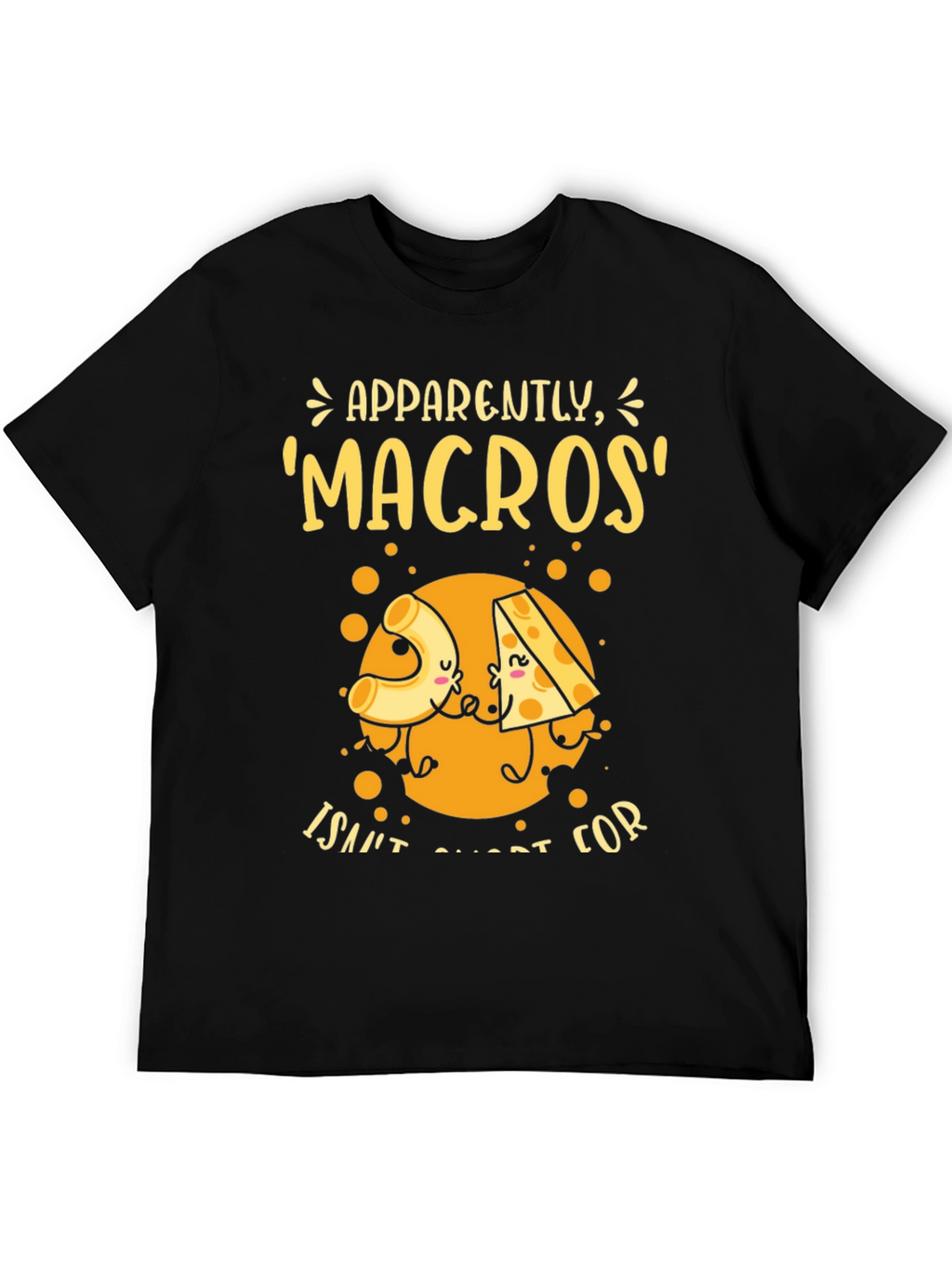 Funny Macros Pasta and Cheese Graphic T-Shirt