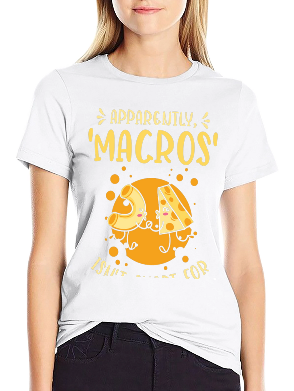 Funny Macros Pasta and Cheese Graphic T-Shirt