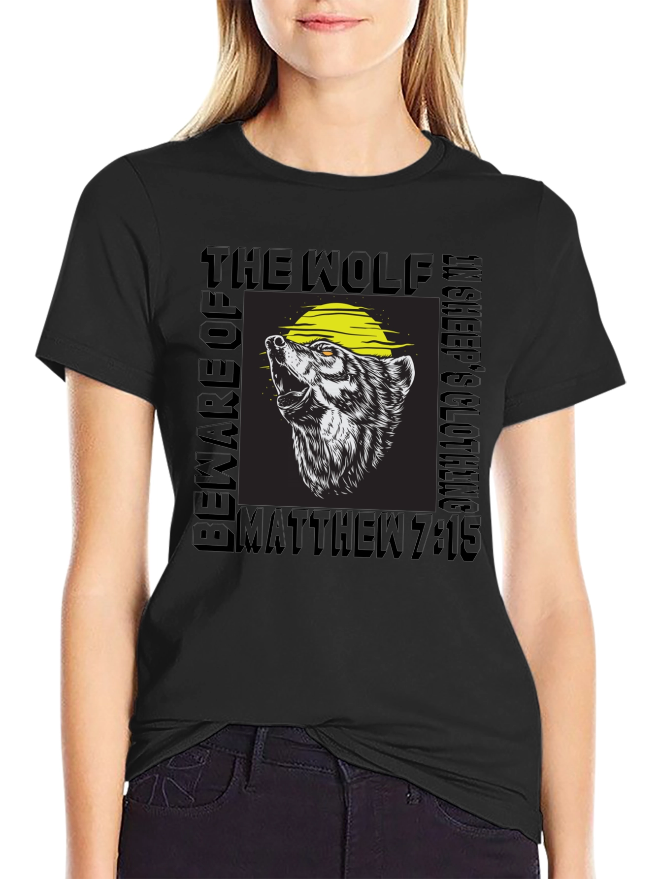 Beware of Wolves T-Shirt - Matthew 7:15 - Sheeps Clothing