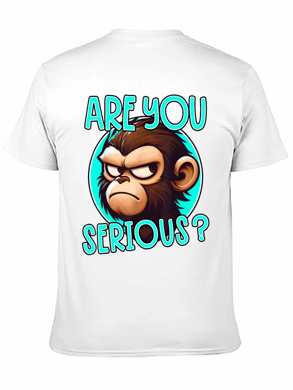 Funny Monkey Graphic T-Shirt - Are You Serious?