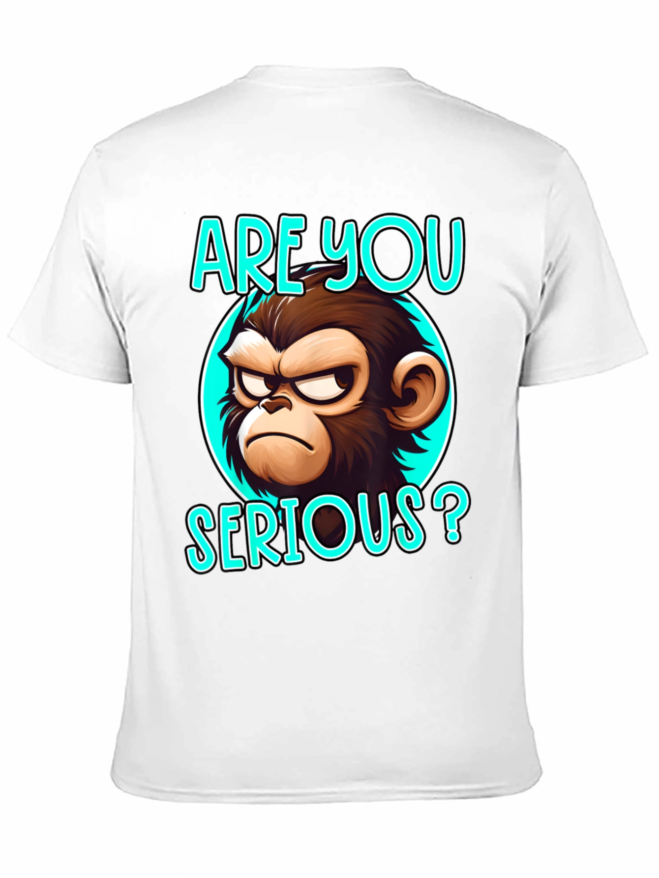 Funny Monkey Graphic T-Shirt - Are You Serious?