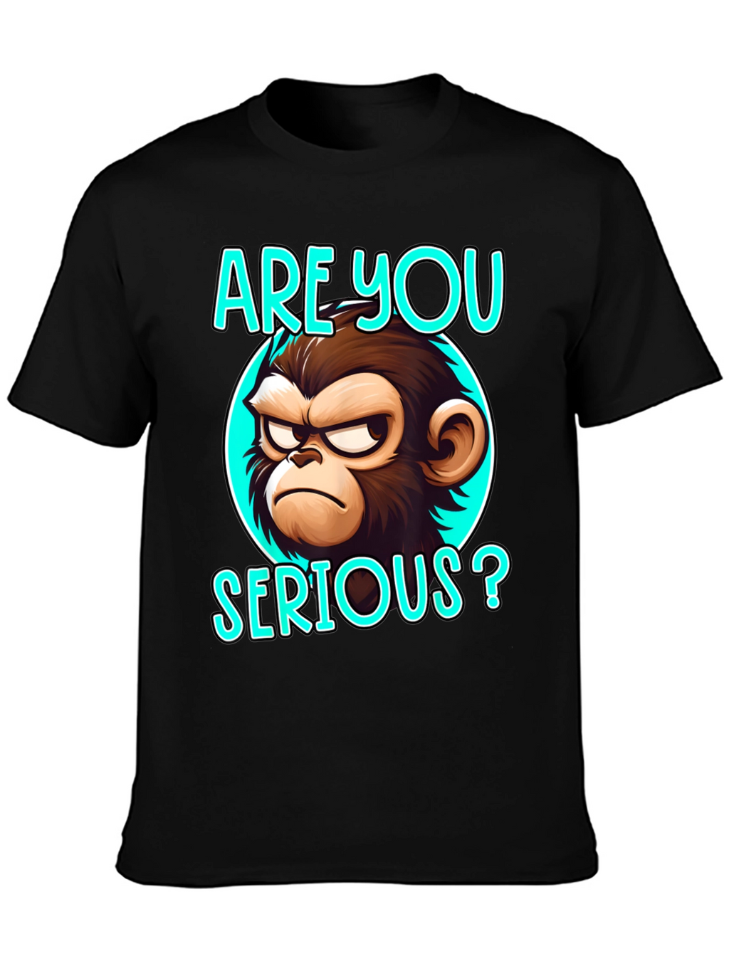 Funny Monkey Graphic T-Shirt - Are You Serious?