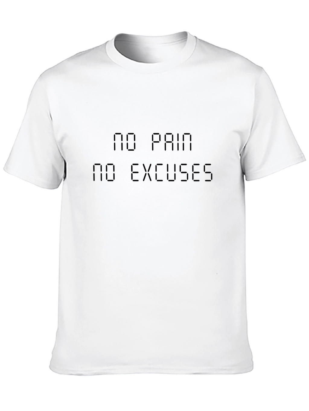 Motivational No Pain No Excuses Black T-Shirt