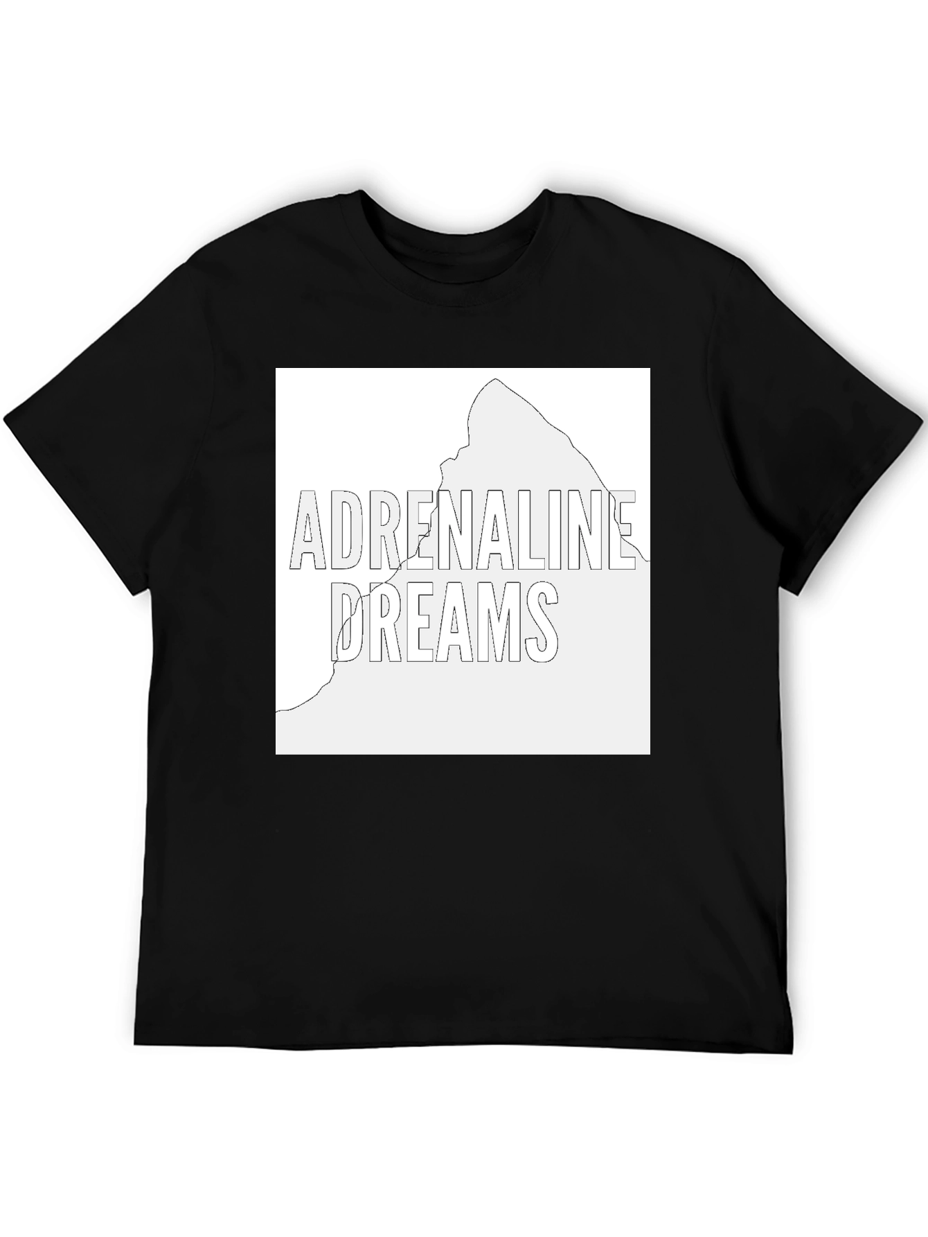 Adrenaline Dreams Graphic Tee - Black Cotton T-Shirt