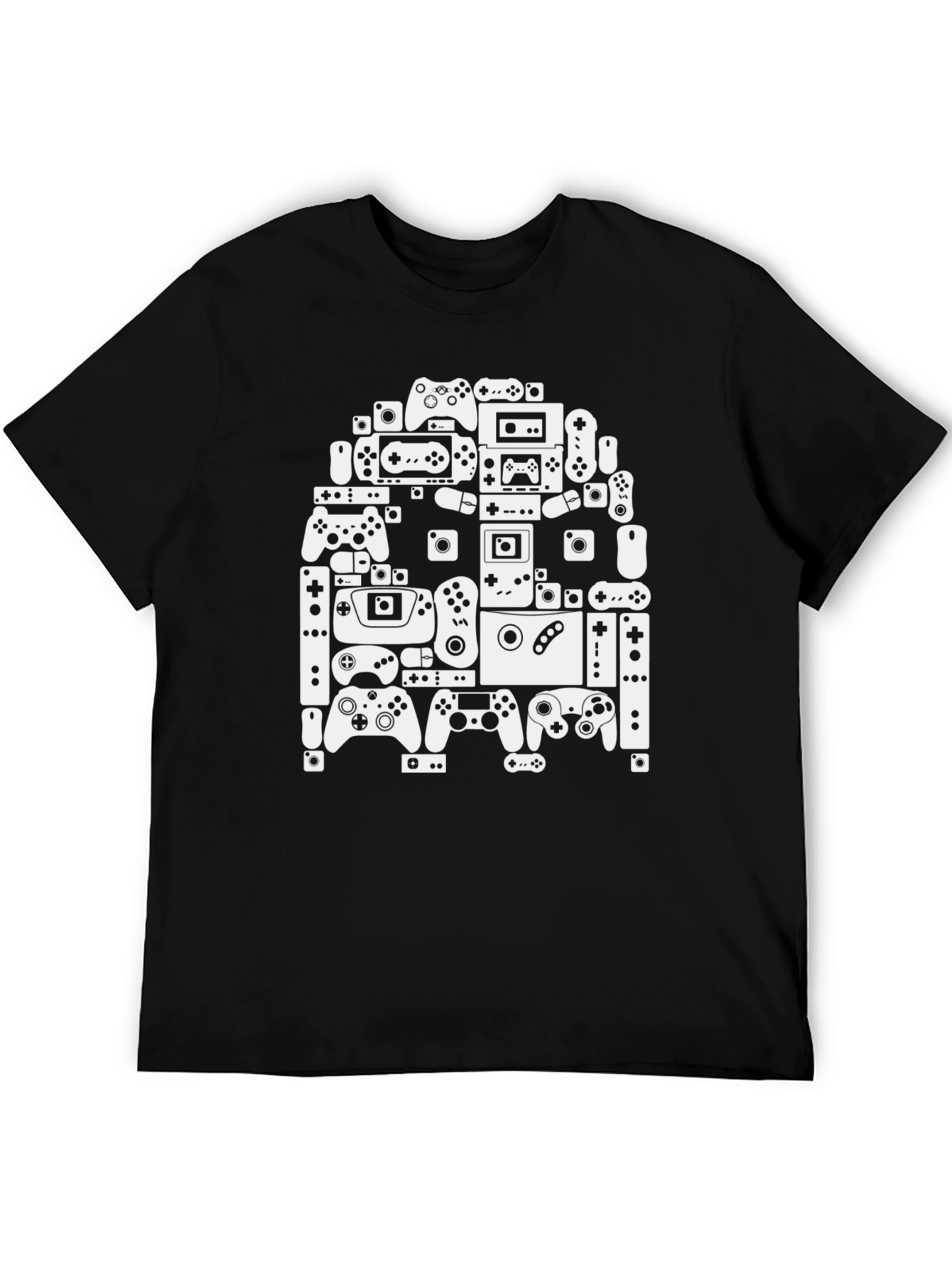 Video Game Controller Collage Black T-Shirt
