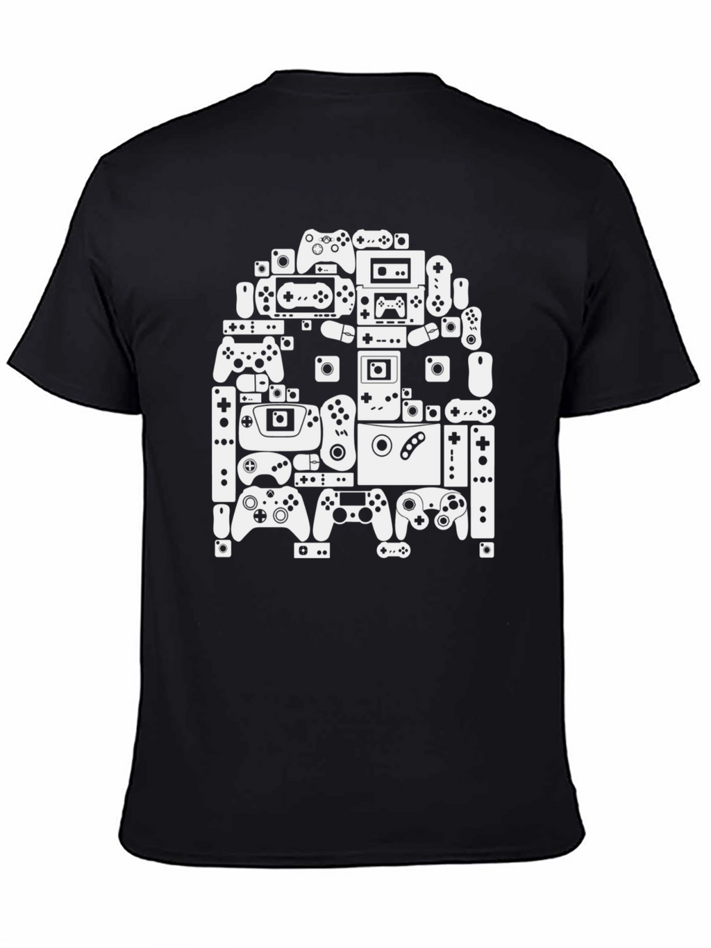 Video Game Controller Collage Black T-Shirt