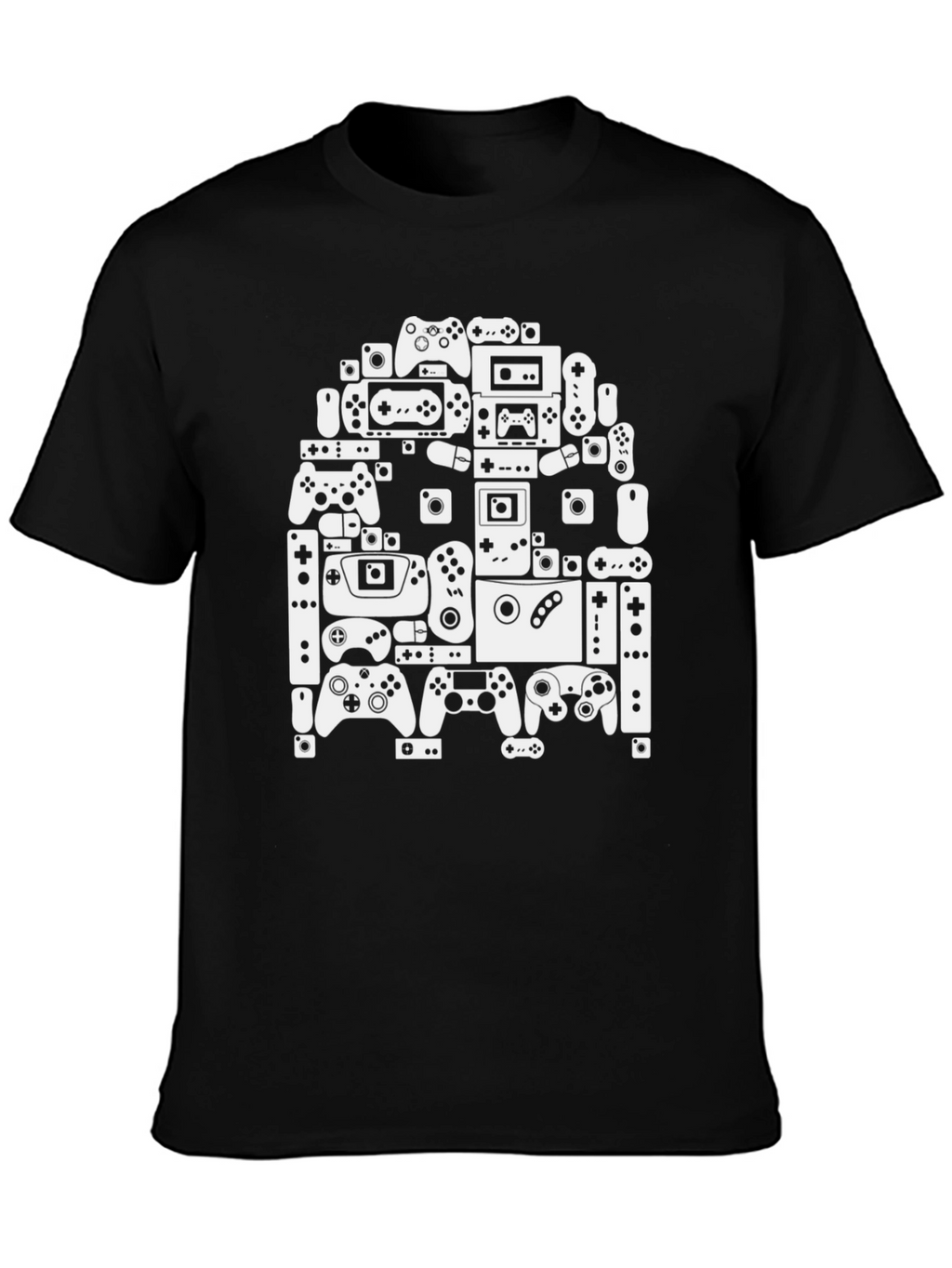 Video Game Controller Collage Black T-Shirt