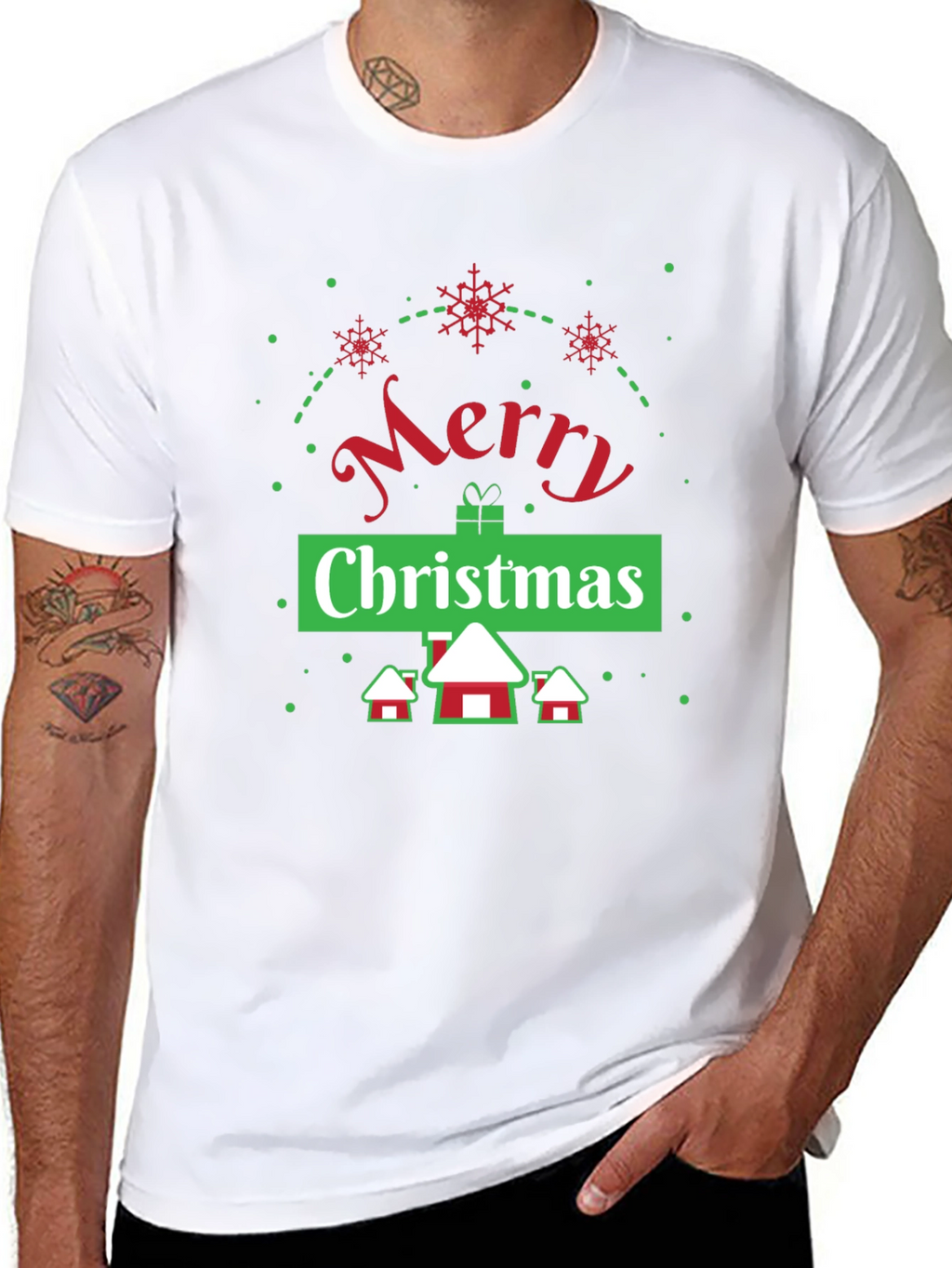 Merry Christmas Graphic Tee - Holiday Cheer