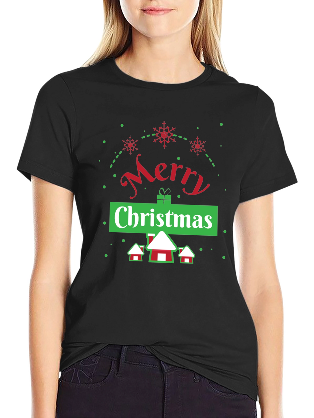 Merry Christmas Graphic Tee - Holiday Cheer