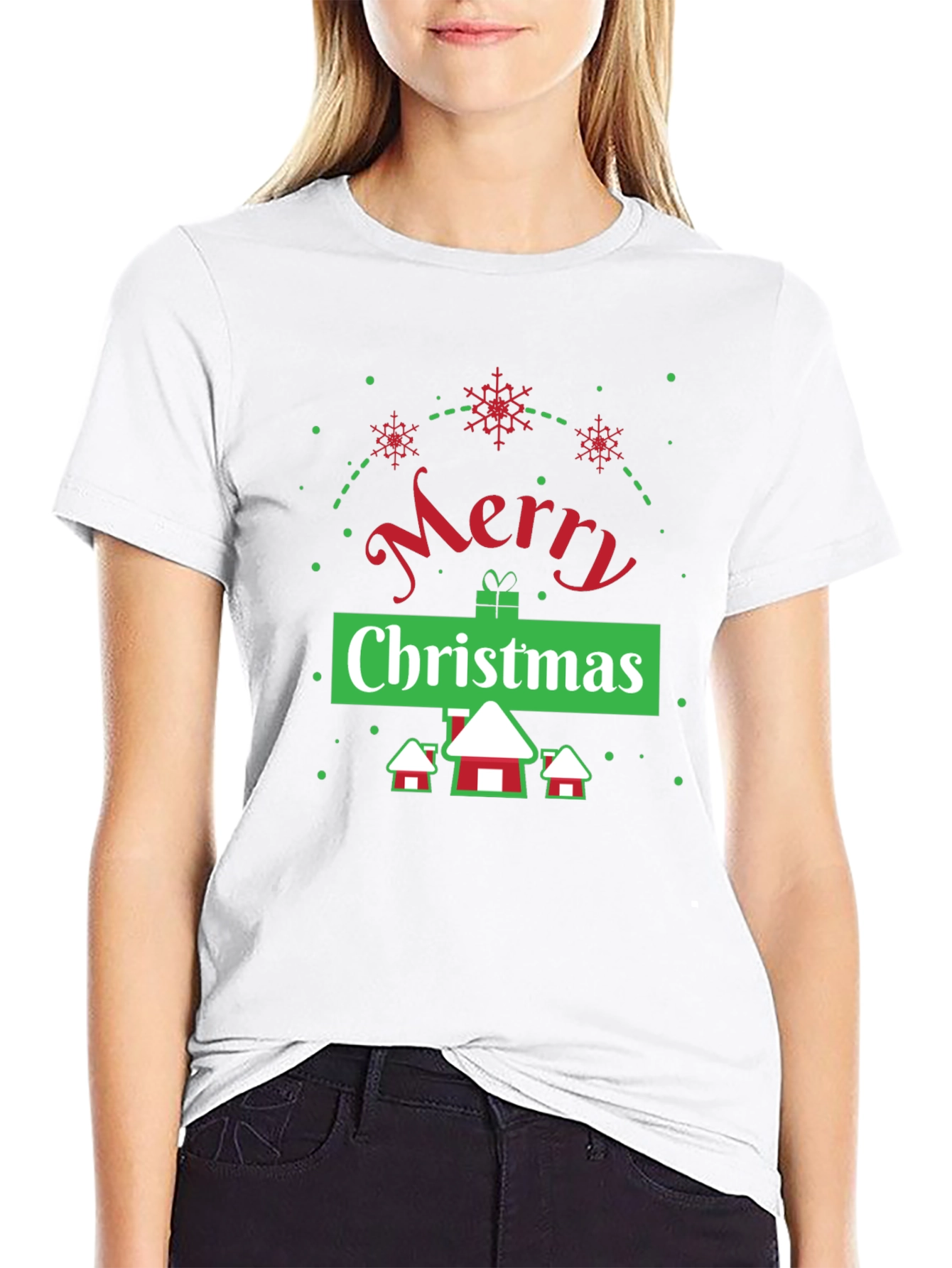 Merry Christmas Graphic Tee - Holiday Cheer