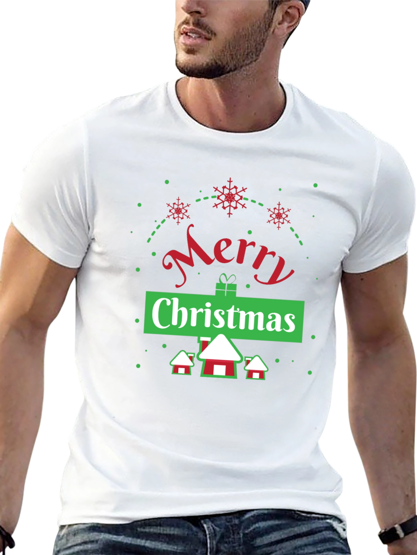 Merry Christmas Graphic Tee - Holiday Cheer