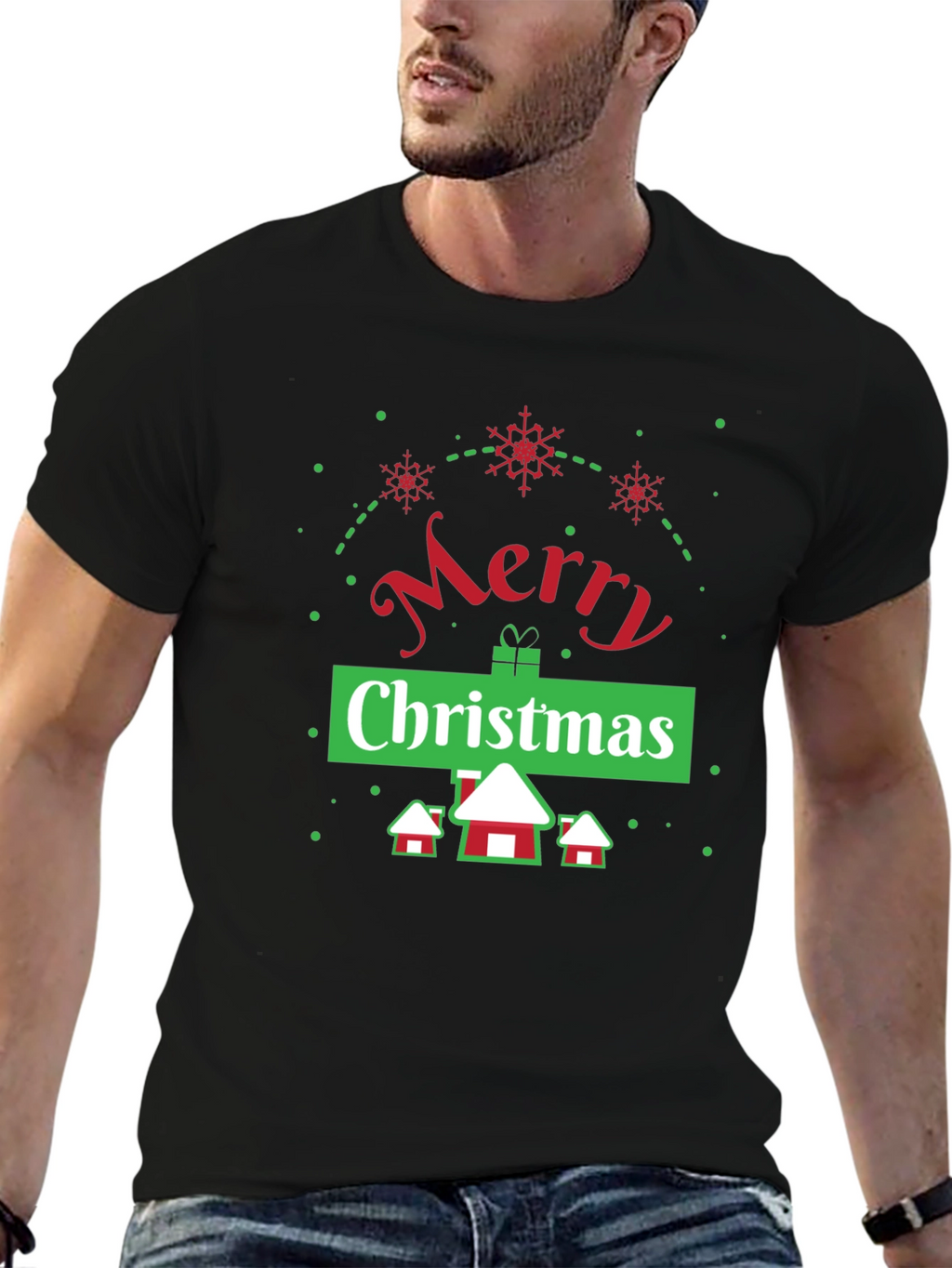 Merry Christmas Graphic Tee - Holiday Cheer