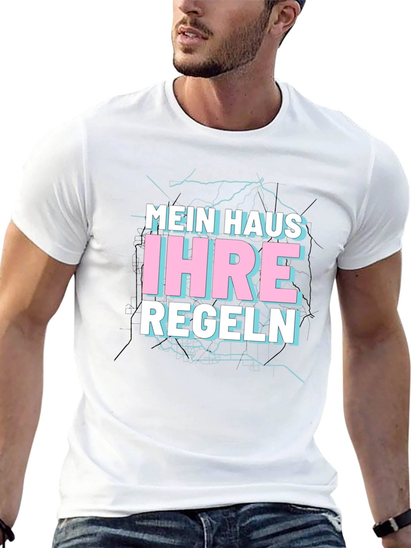 Mein Haus Ihre Regeln Black T-Shirt