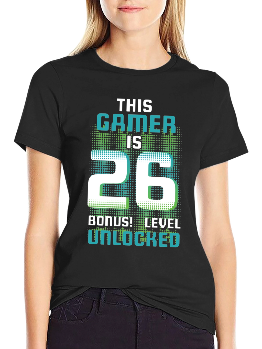 Gamer 26th Birthday Level Unlocked Graphic Tee