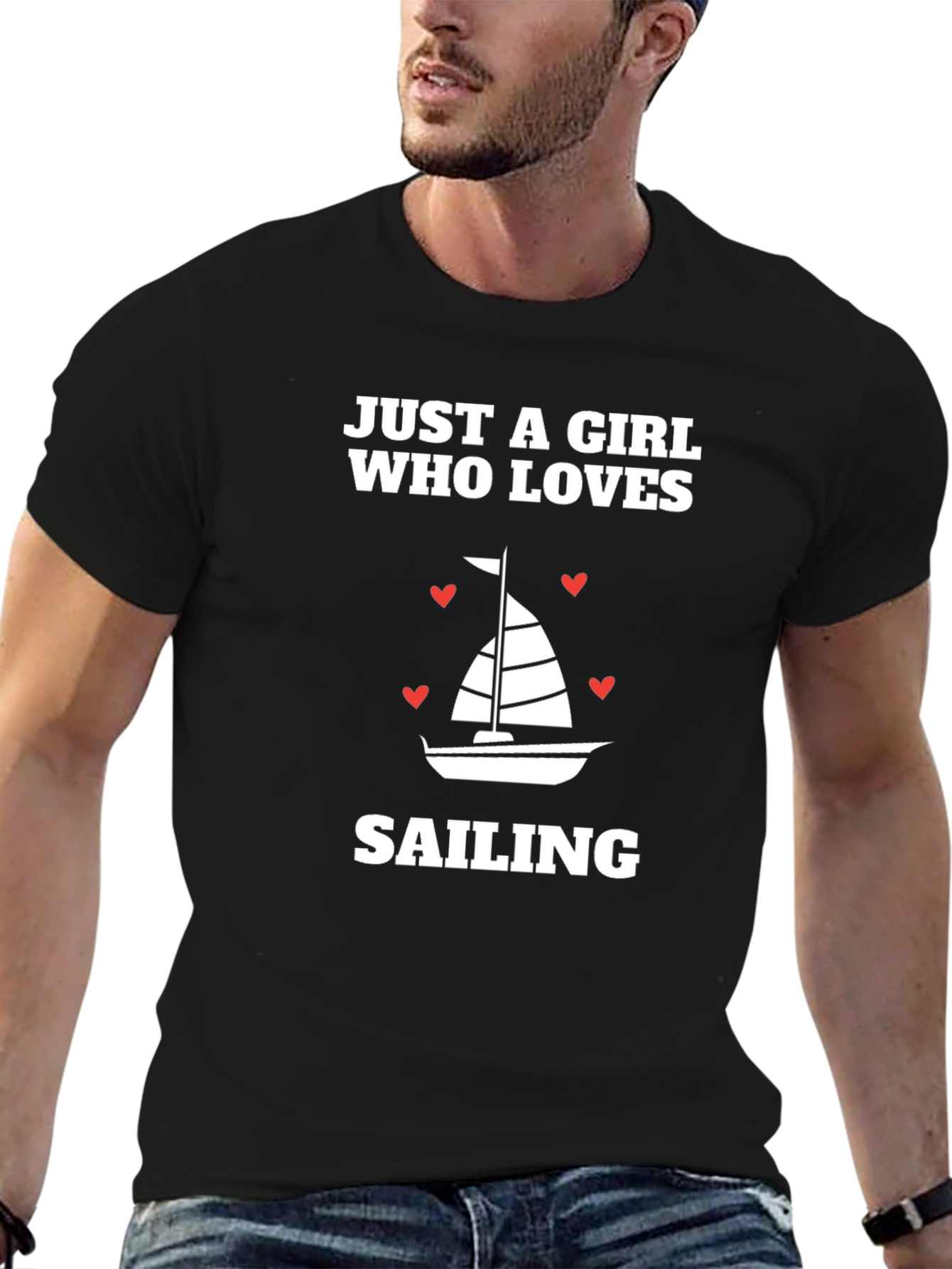 Sailing Lovers Graphic Tee - Just a Girl Who Loves Sailing