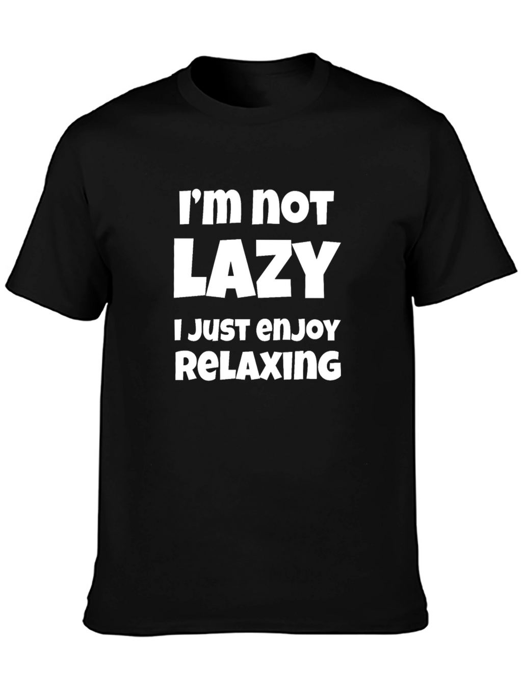 Funny Im Not Lazy Mens Black T-Shirt
