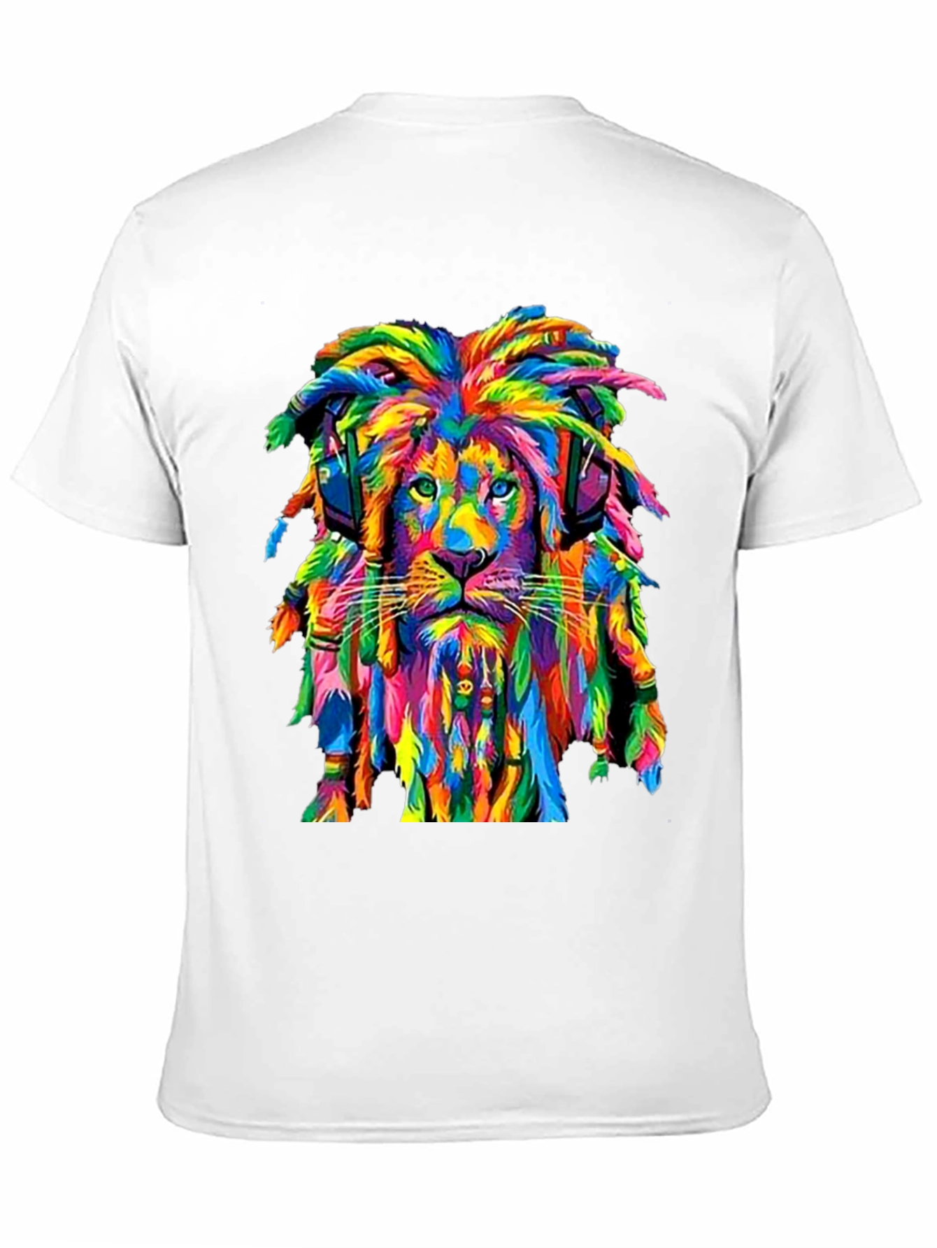 Rasta Lion Graphic Tee - Vivid Print T-Shirt