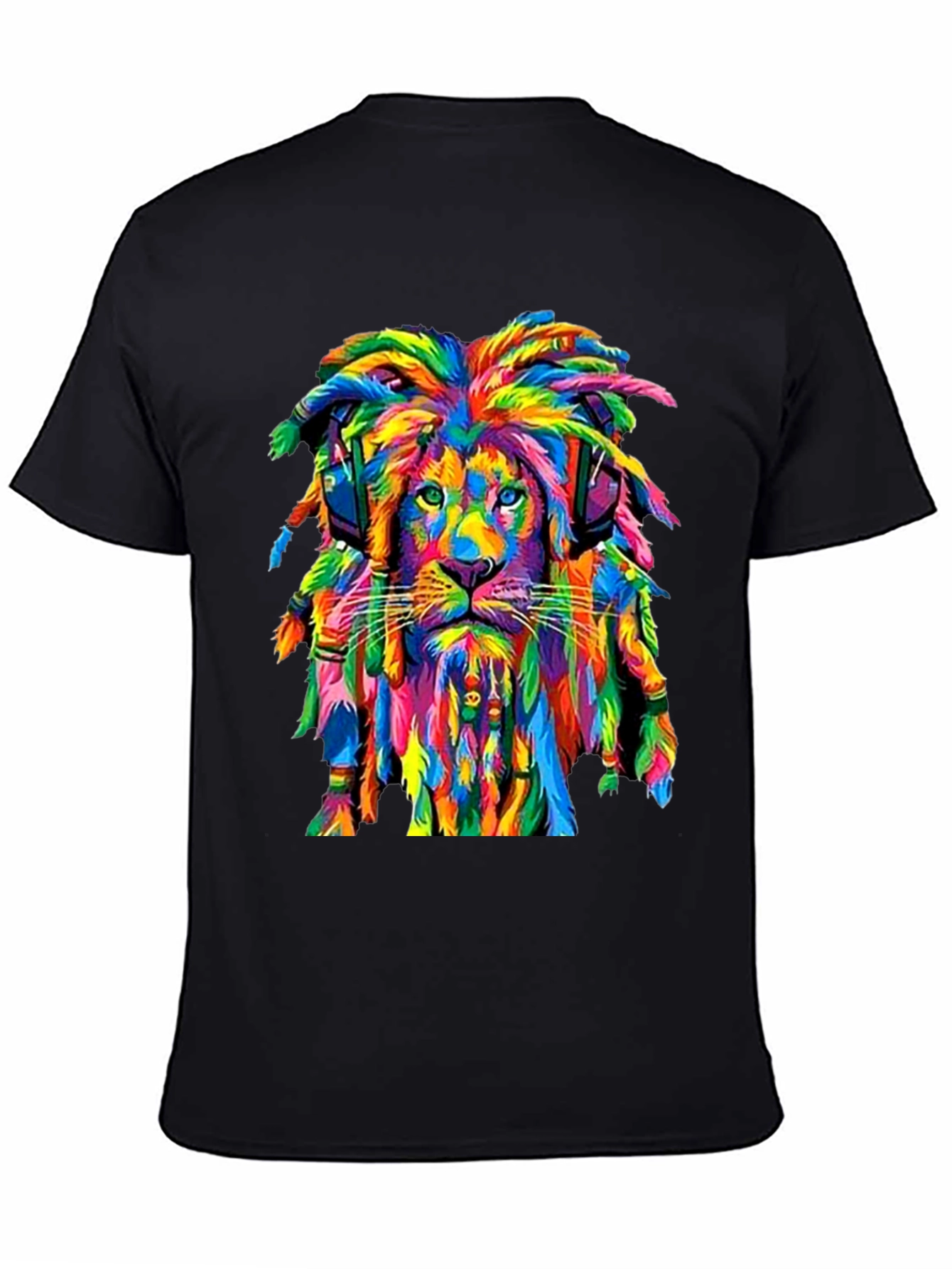 Rasta Lion Graphic Tee - Vivid Print T-Shirt