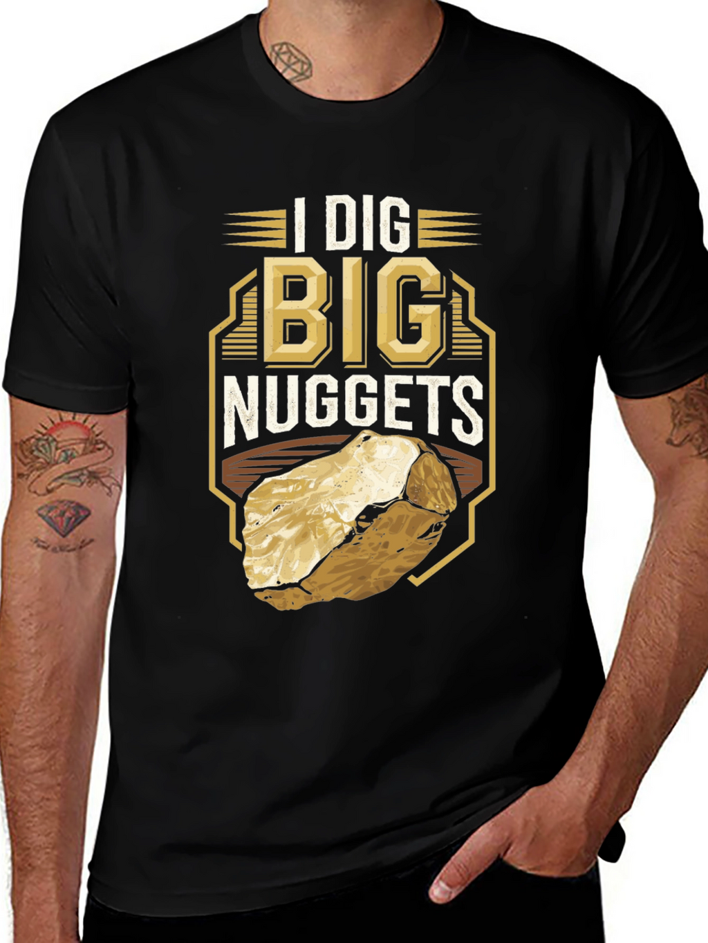 I Dig Big Nuggets T-Shirt - Funny Mining Tee